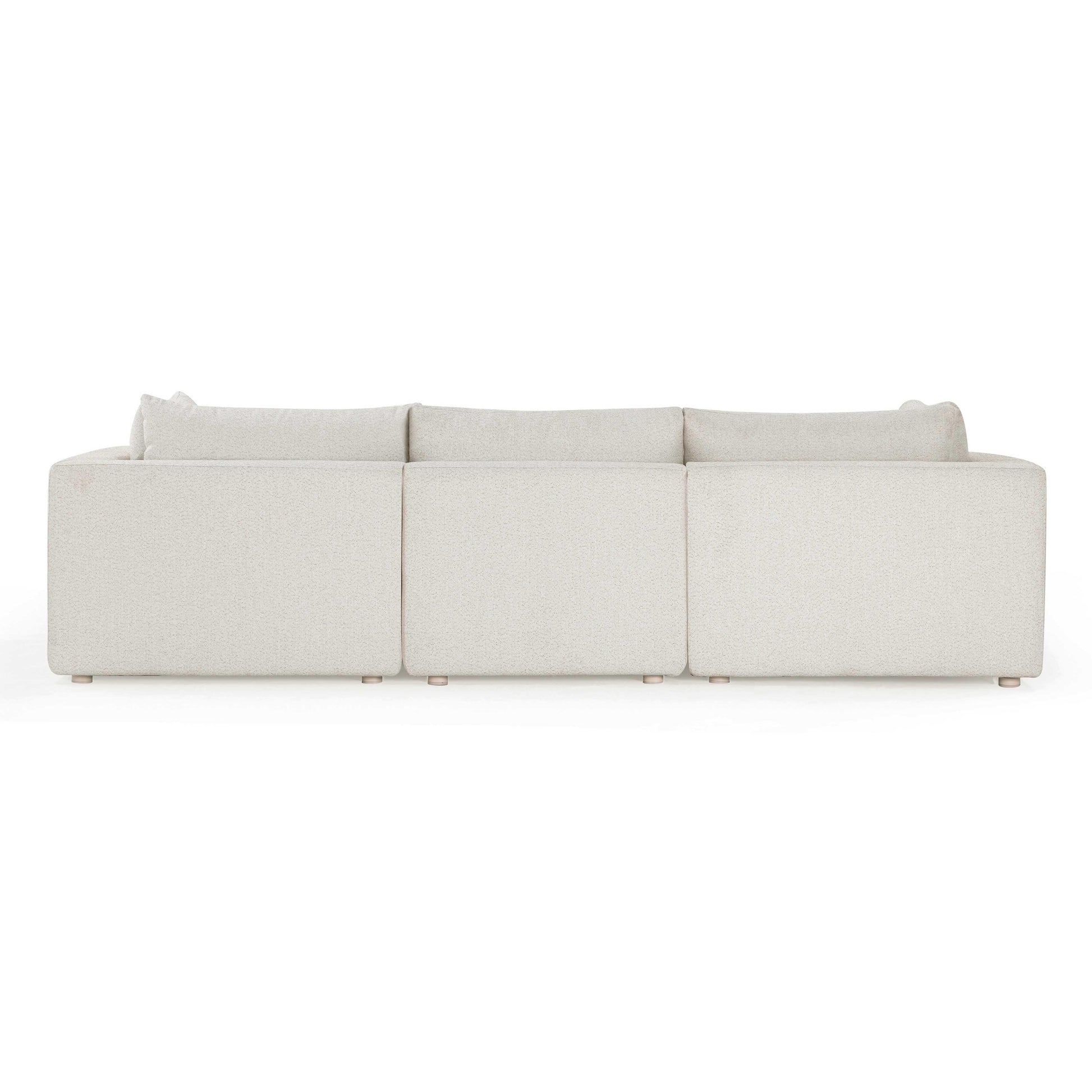 Hangover 4-Piece Cream Performance Fabric Outdoor Modular Sectional Cream by Tov Furniture