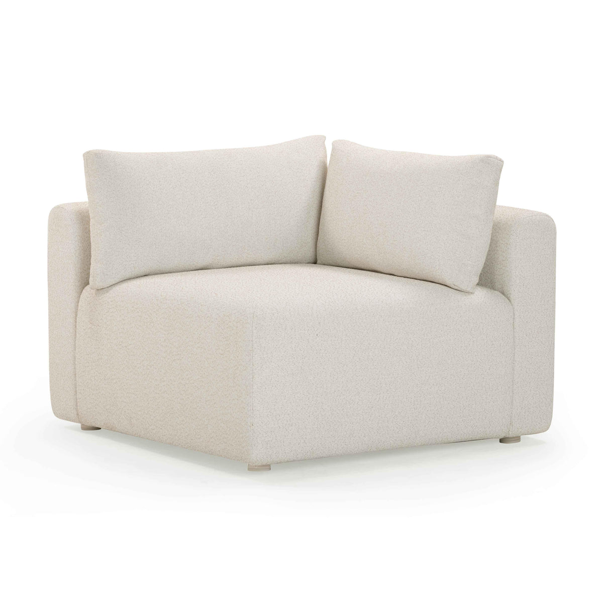 Hangover Cream Performance Fabric Outdoor Modular Corner Chair by TOV Furniture – photo 1 of 8