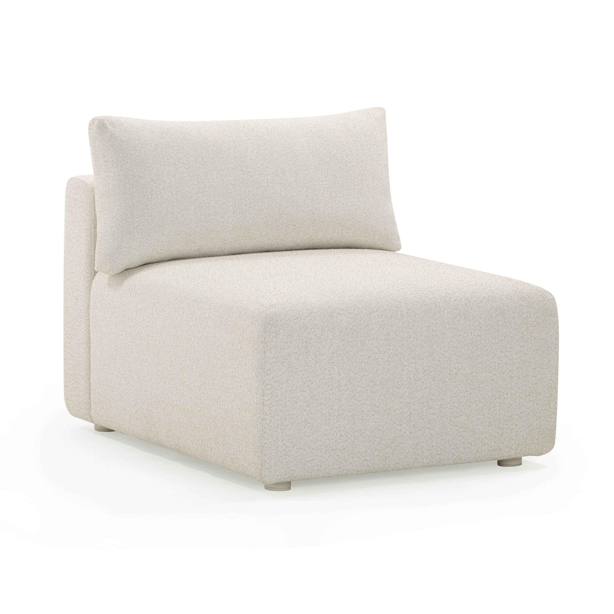 Hangover Cream Performance Fabric Outdoor Modular Armless Chair by TOV Furniture – photo 1 of 8