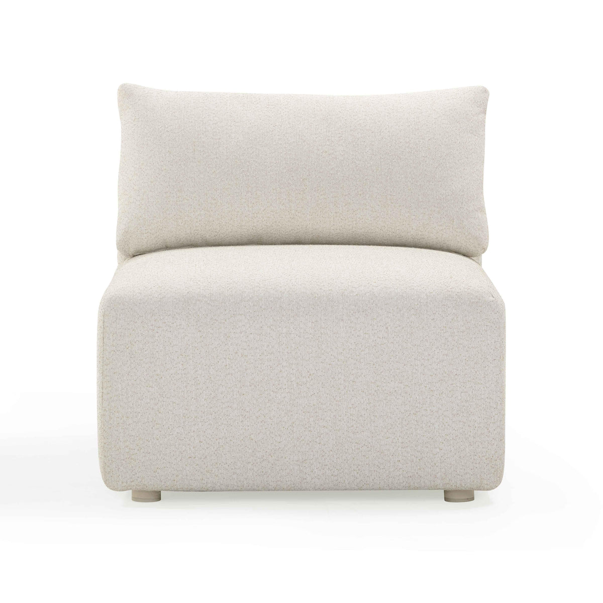 Hangover Cream Performance Fabric Outdoor Modular Armless Chair by TOV Furniture – photo 3 of 8