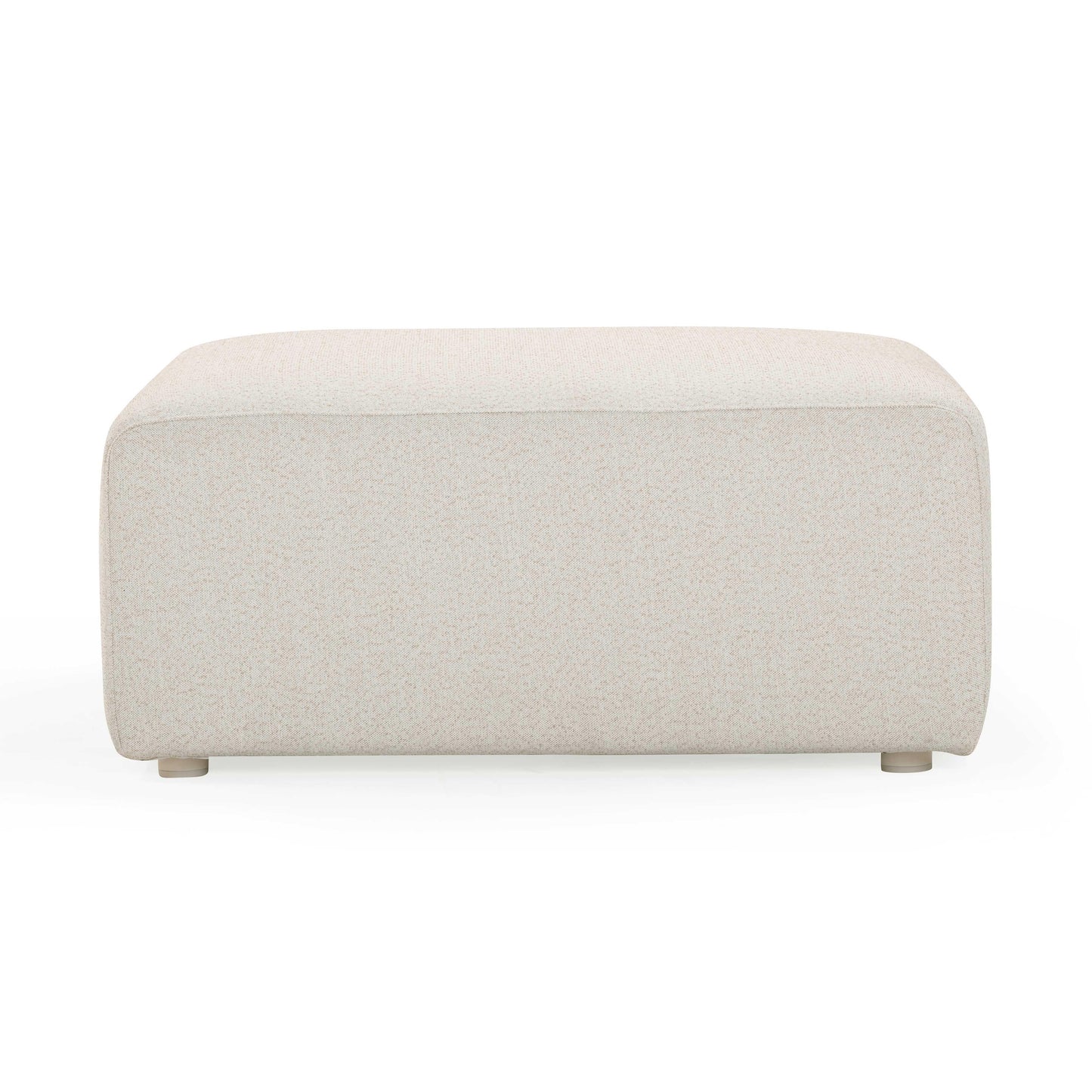 Hangover Cream Performance Fabric Outdoor Ottoman Cream by Tov Furniture