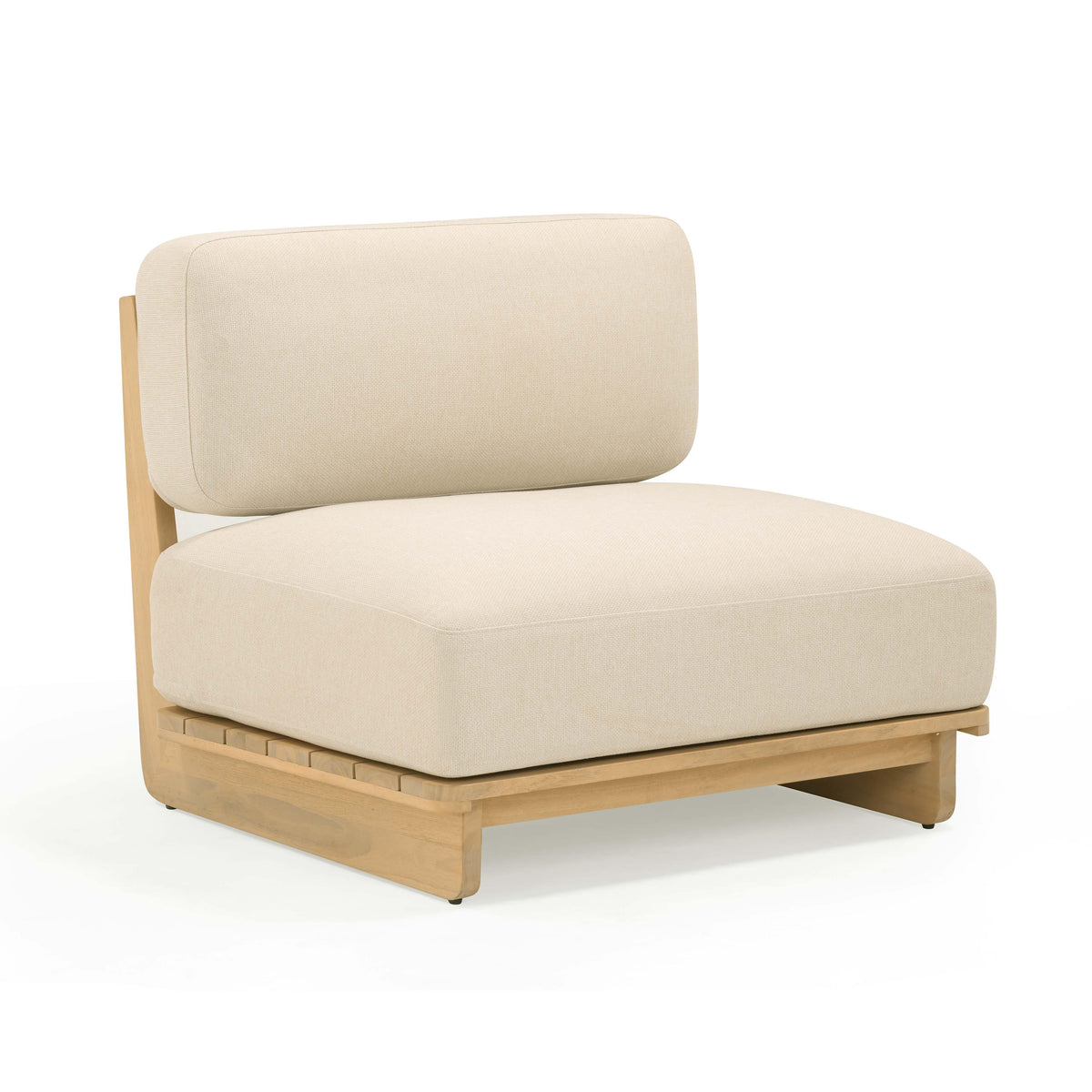 Reavan Cream Performance Fabric Outdoor Lounge Chair by TOV Furniture – photo 1 of 7