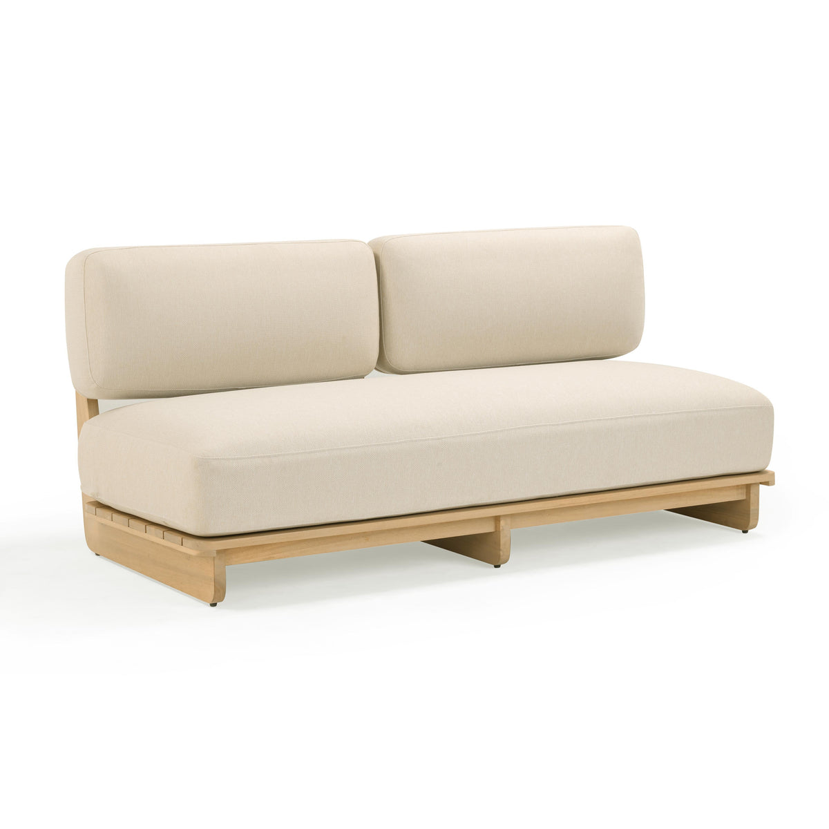 Reavan 67" Cream Performance Fabric Outdoor Lounge Sofa by TOV Furniture – photo 1 of 8