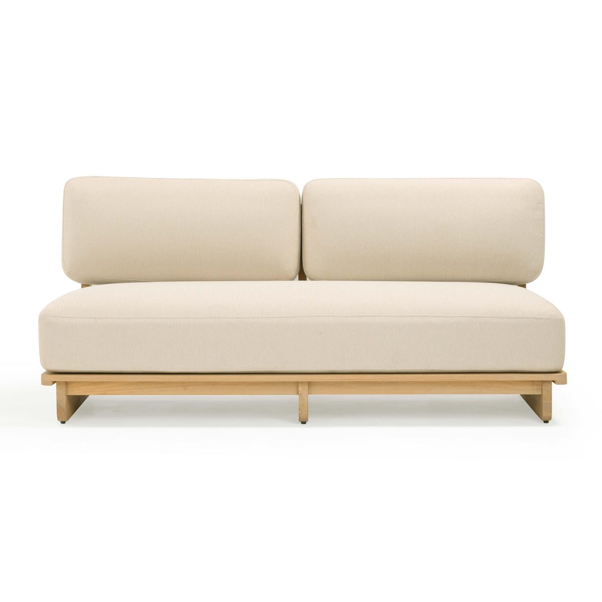 Reavan 67" Cream Performance Fabric Outdoor Lounge Sofa by TOV Furniture – photo 3 of 8