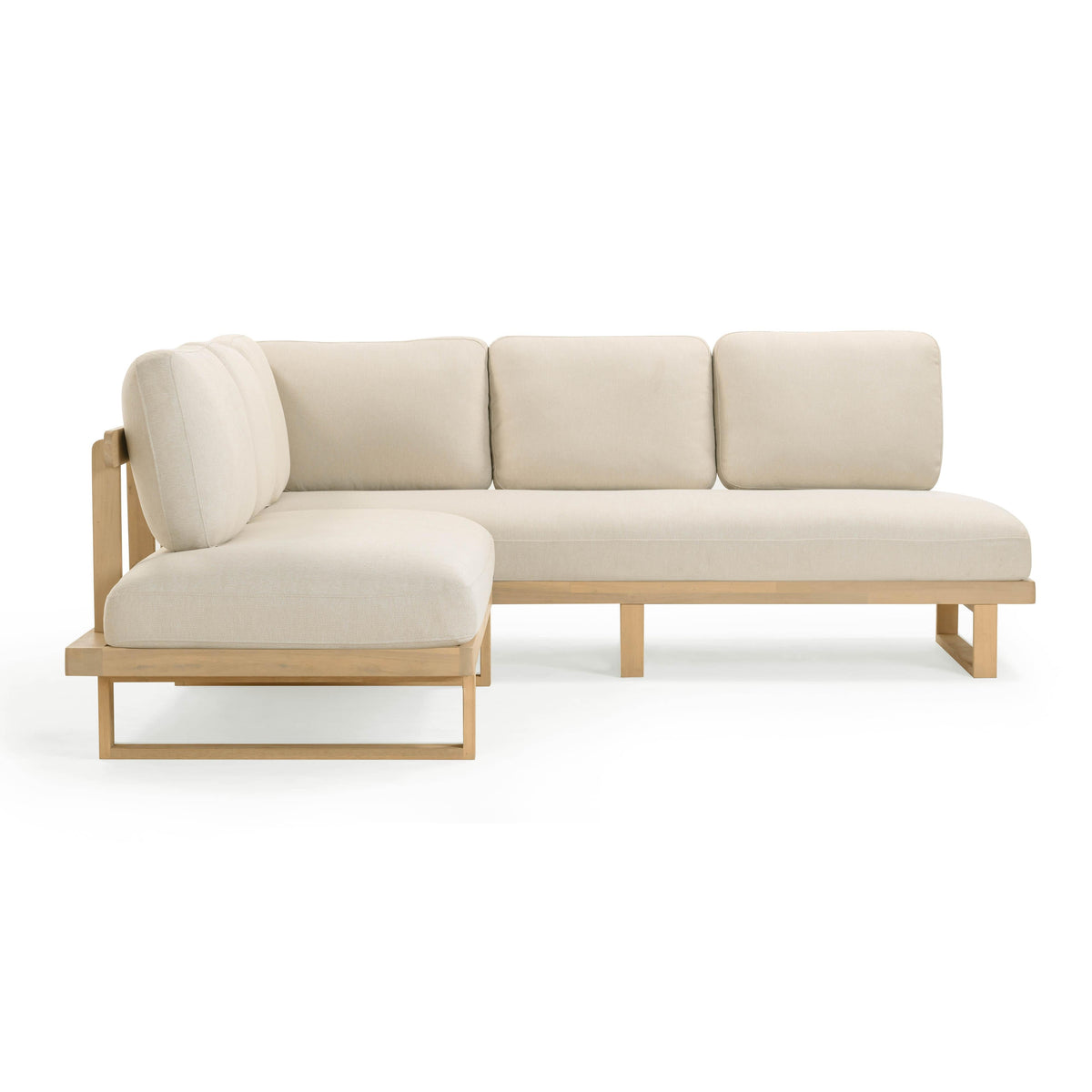 Evan 2-Piece Cream Performance Fabric Outdoor L-Shaped Sectional by TOV Furniture – photo 3 of 9