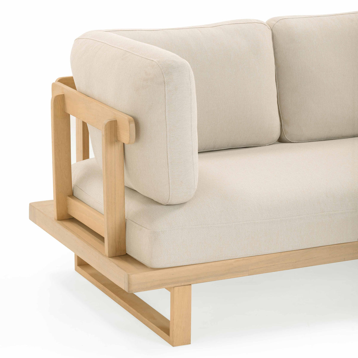 Evan 2-Piece Cream Performance Fabric Outdoor L-Shaped Sectional by TOV Furniture – photo 6 of 9