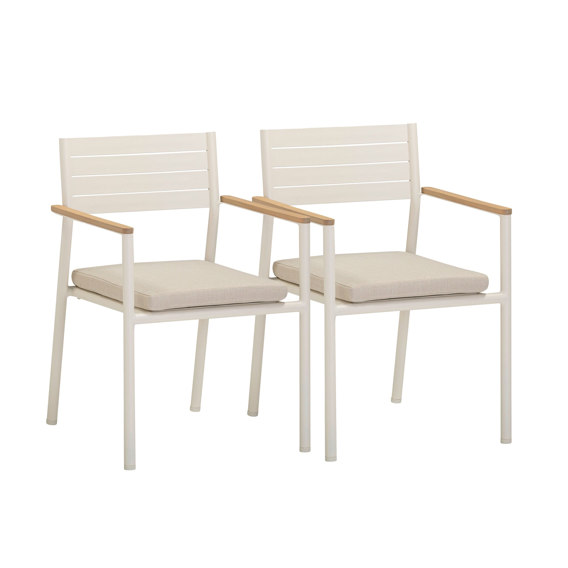 Sardinia Cream Outdoor Dining Chair Set Of 2 by TOV O54461