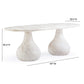 Smooch 87 Concrete Indoor Outdoor Dining Table by TOV O54488