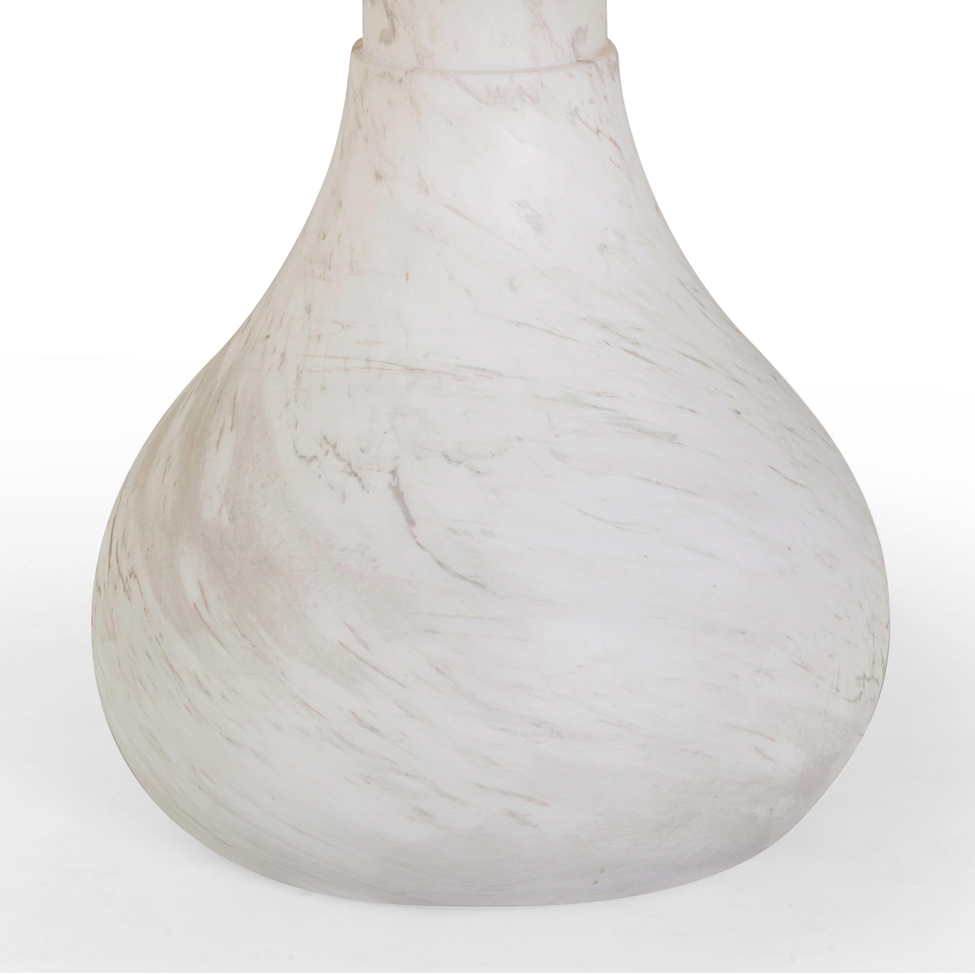 Smooch 47" Concrete Indoor/Outdoor Round Dining Table White Marble by Tov Furniture