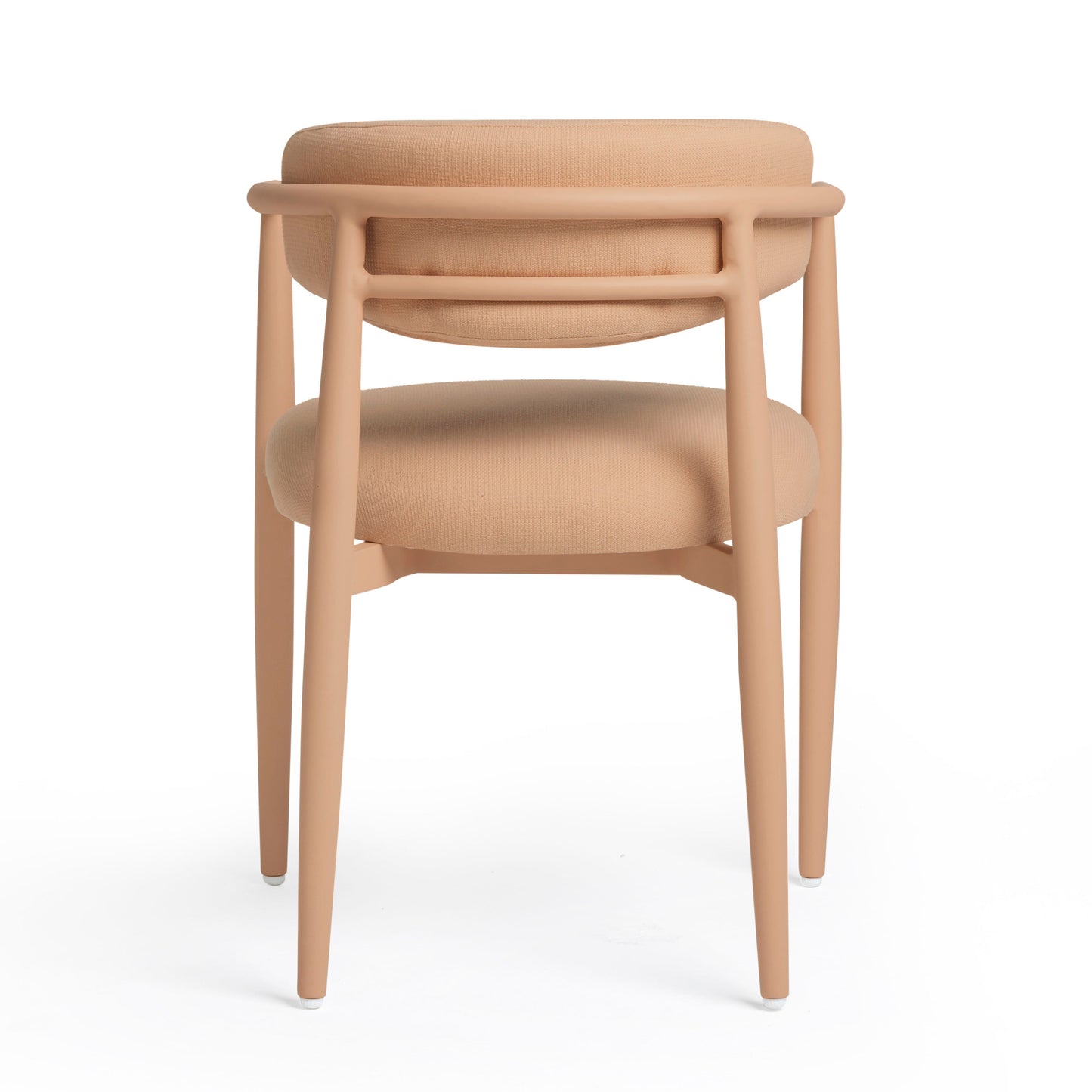 Annika Textured Contract-Grade Fabric Outdoor Dining Arm Chair Peach by Tov Furniture