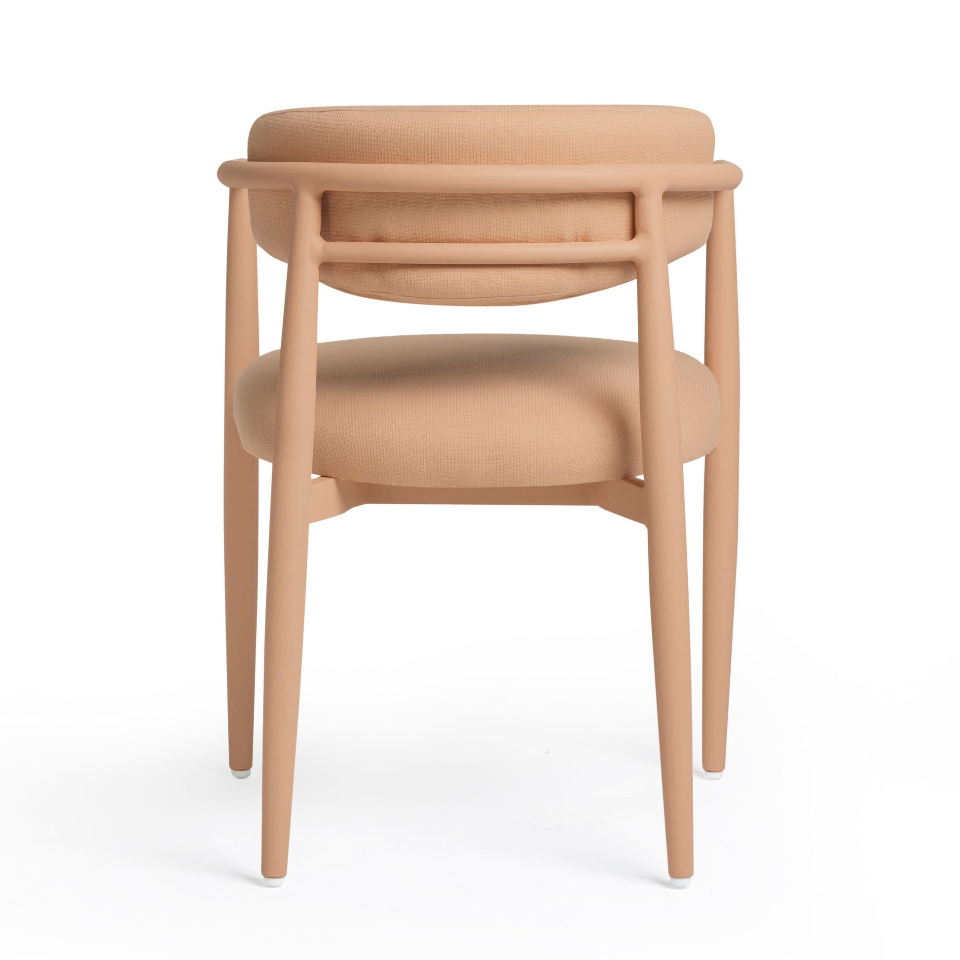Annika Textured Contract-Grade Fabric Outdoor Dining Arm Chair Peach by Tov Furniture