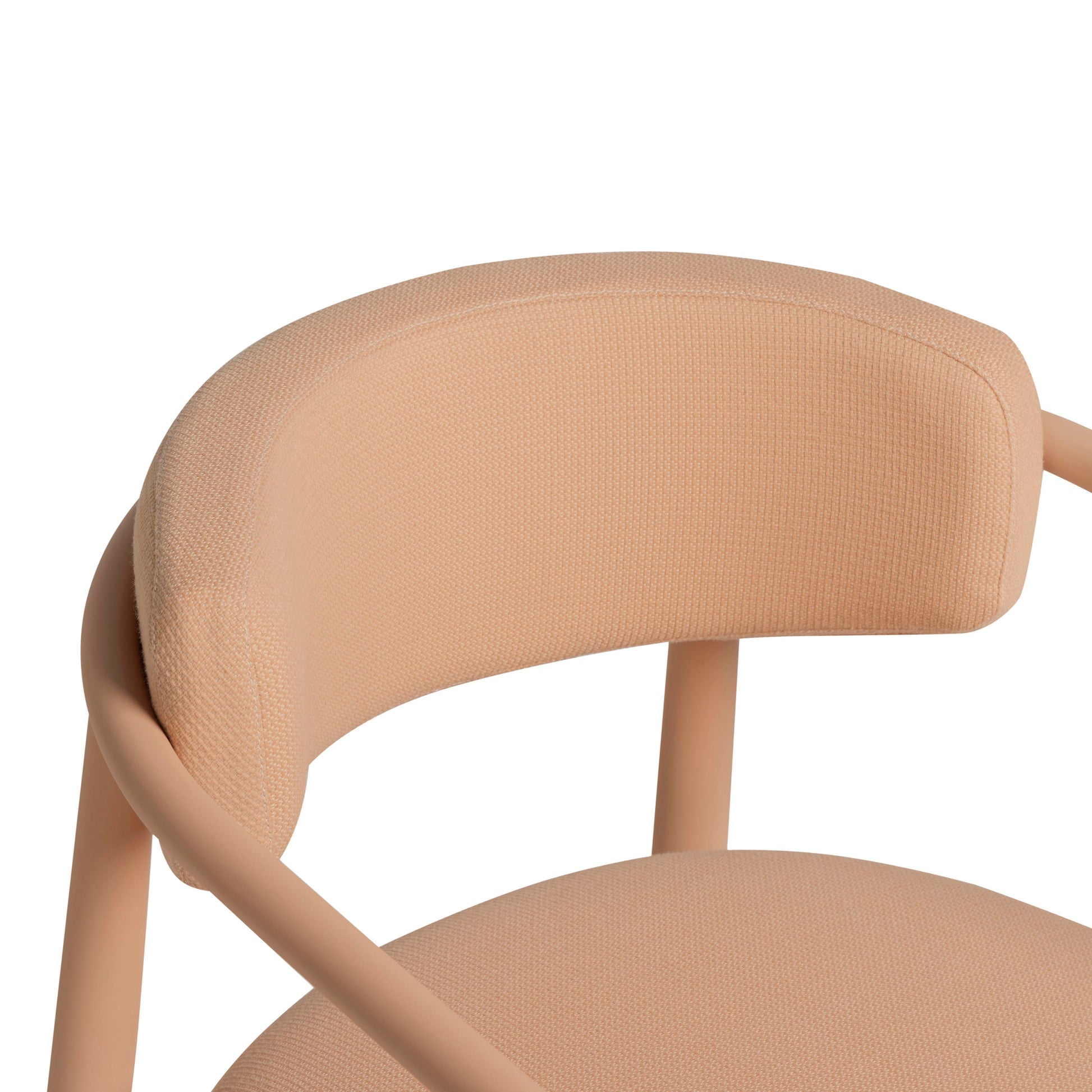 Annika Textured Contract-Grade Fabric Outdoor Dining Arm Chair Peach by Tov Furniture