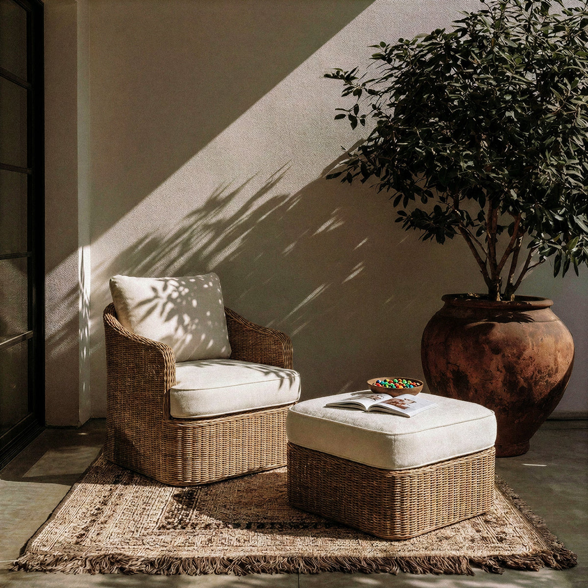Axel Cream Boucle Outdoor Accent Chair by TOV Furniture – photo 2 of 7