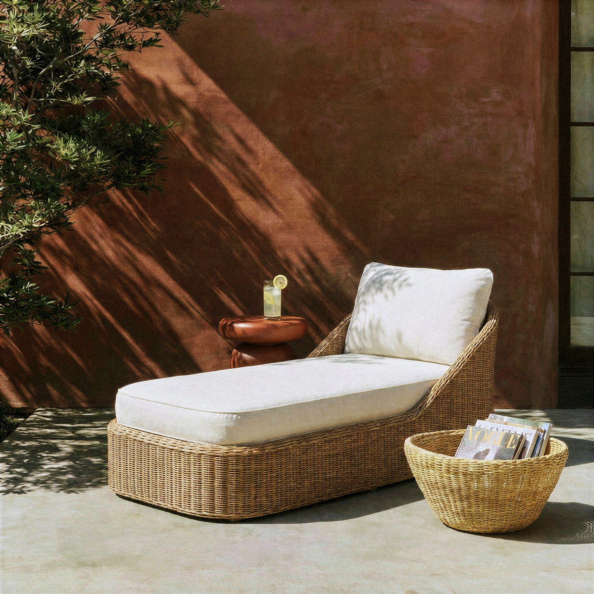 Axel Cream Boucle Outdoor Lounge Chair by TOV Furniture – photo 2 of 6
