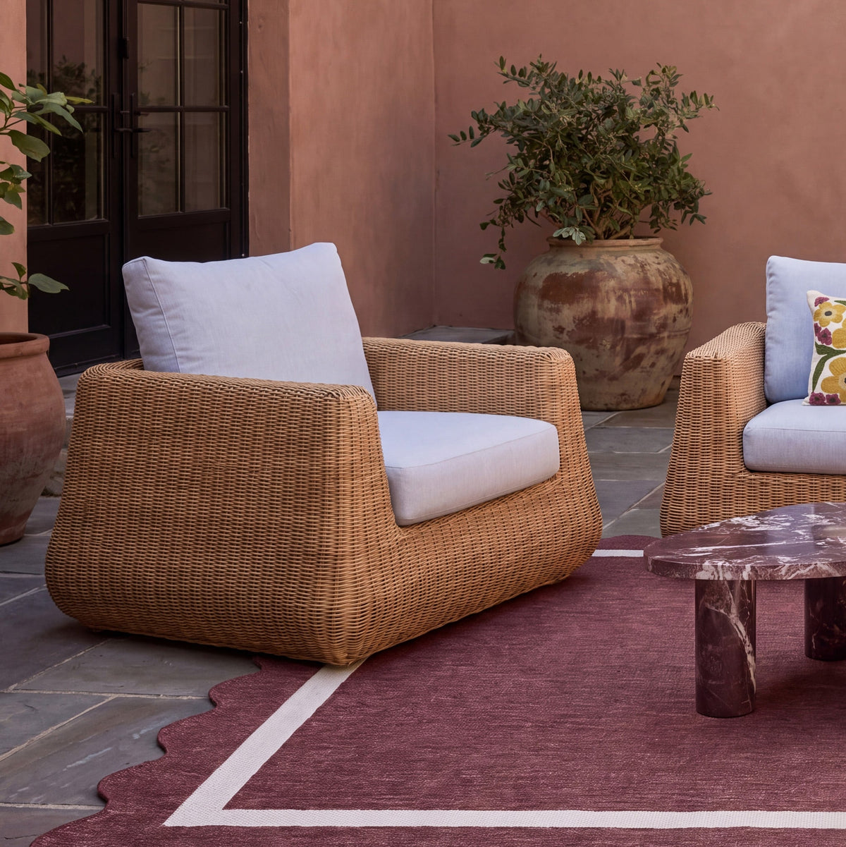 Dana Light Blue Outdoor Accent Chair by TOV Furniture – photo 2 of 8