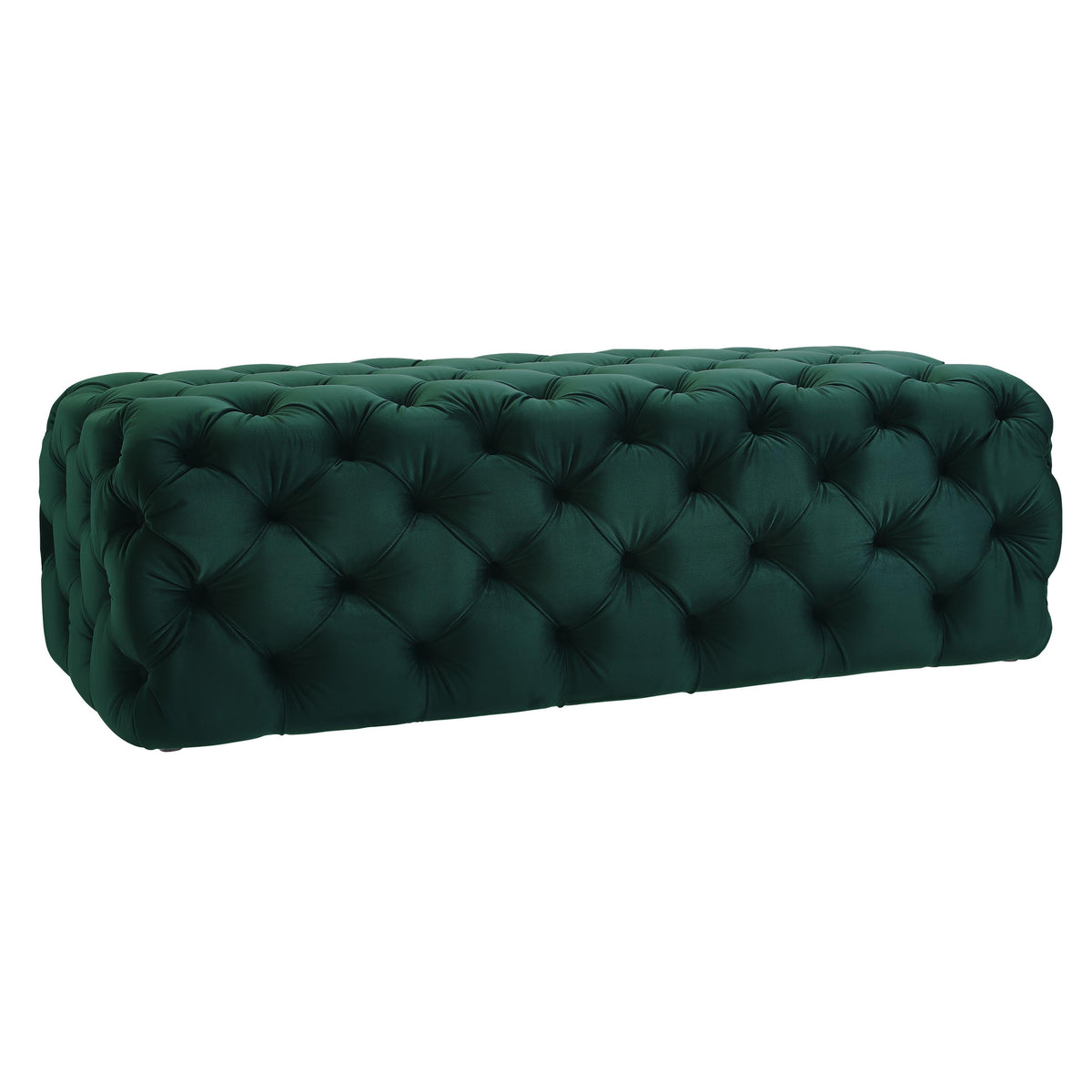 Kaylee Green Performance Velvet Tufted Jumbo Ottoman by TOV Furniture – photo 1 of 6