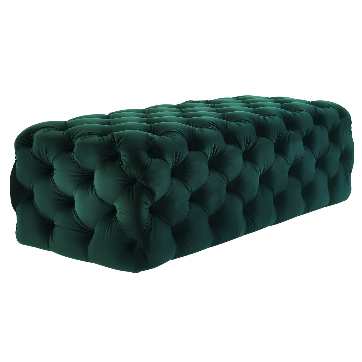 Kaylee Green Performance Velvet Tufted Jumbo Ottoman by TOV Furniture – photo 3 of 6