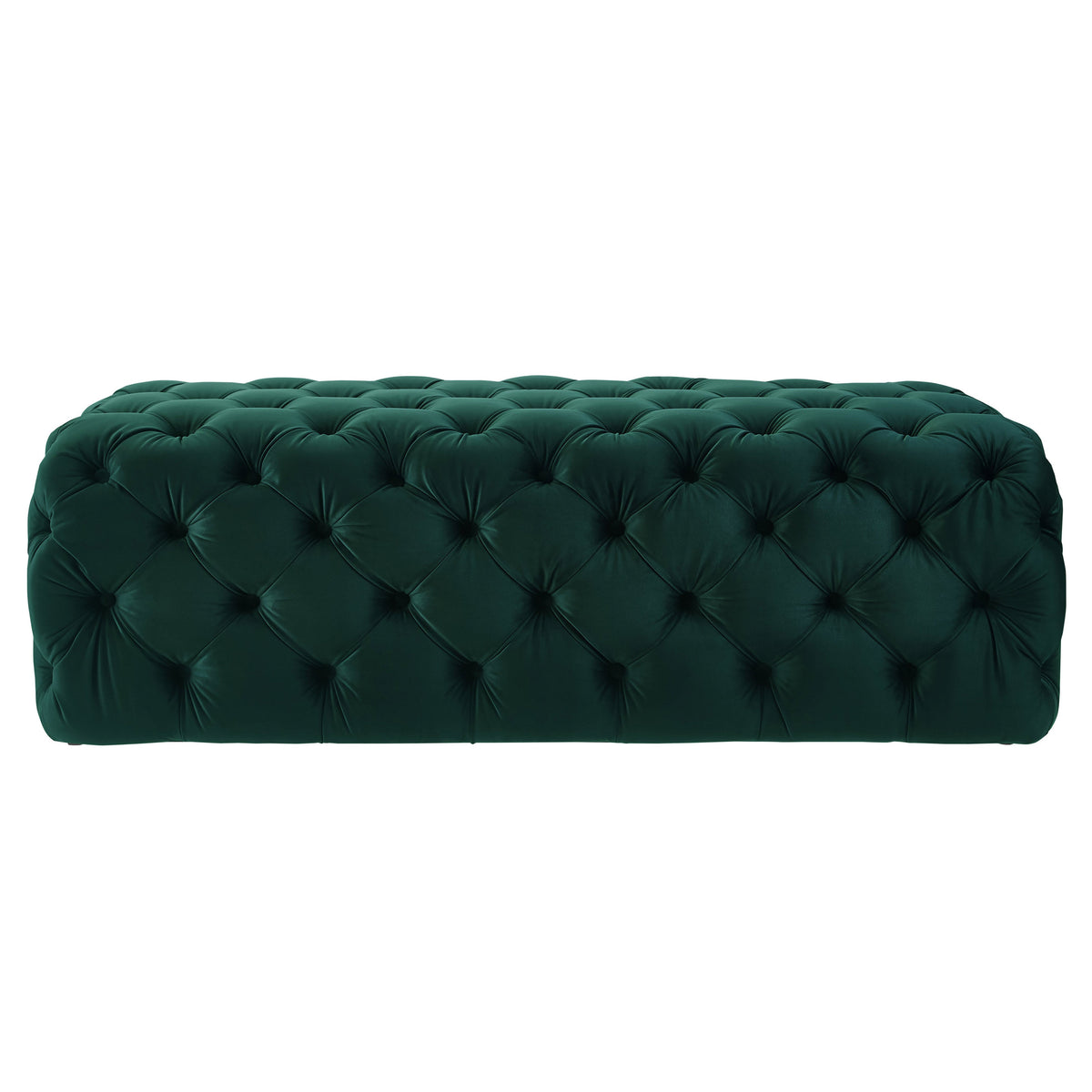 Kaylee Green Performance Velvet Tufted Jumbo Ottoman by TOV Furniture – photo 4 of 6