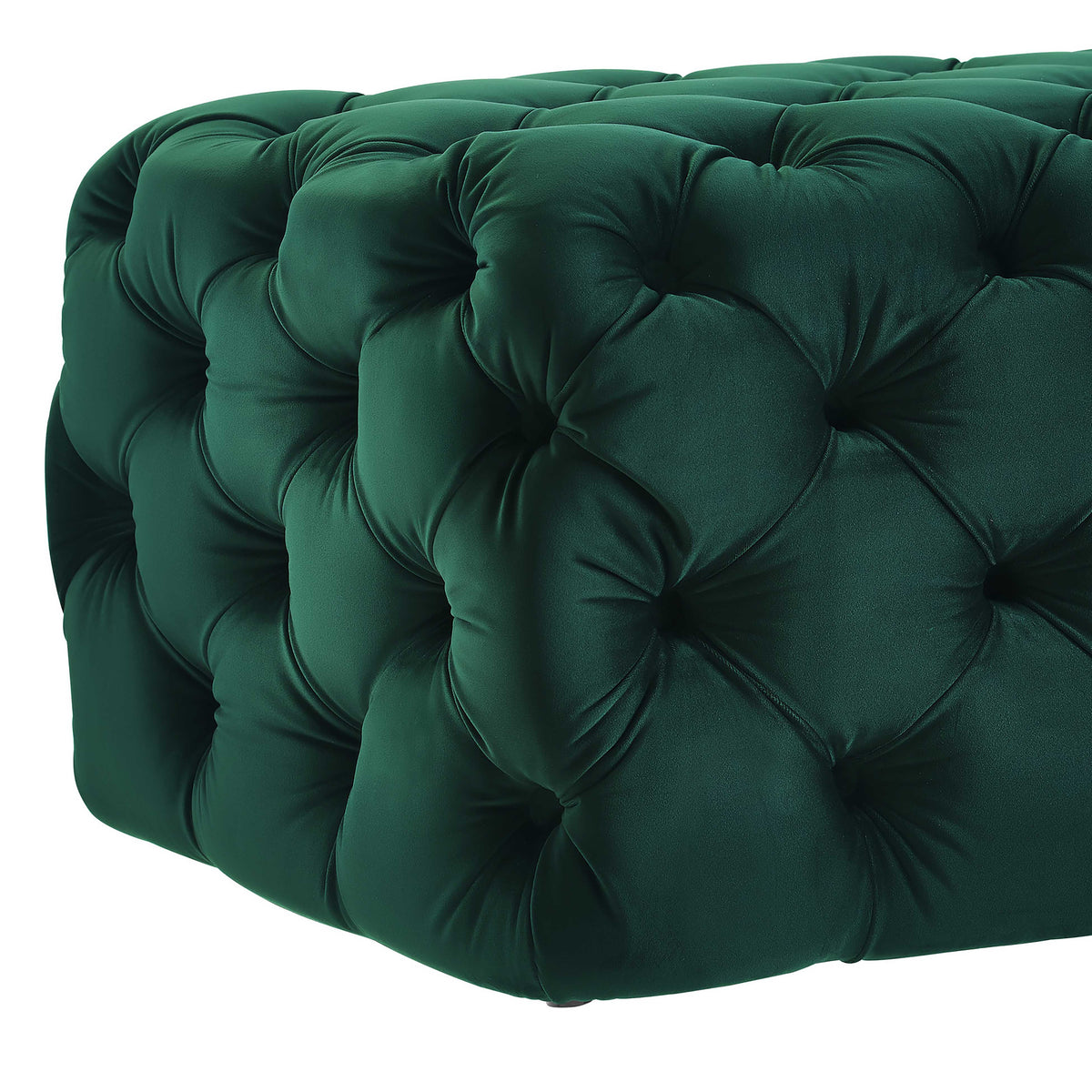 Kaylee Green Performance Velvet Tufted Jumbo Ottoman by TOV Furniture – photo 5 of 6
