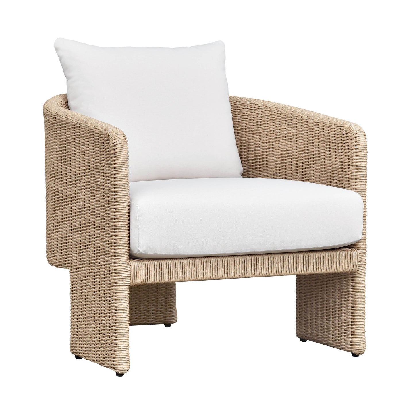 Alexa Cream Performance Fabric Outdoor Armchair by TOV