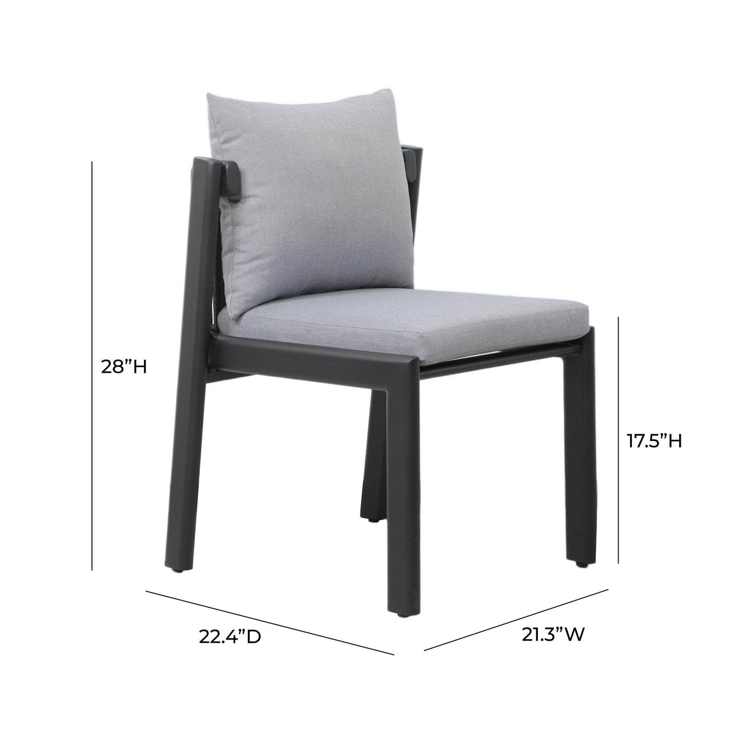 Nancy Outdoor Dining Chair Grey by Tov Furniture