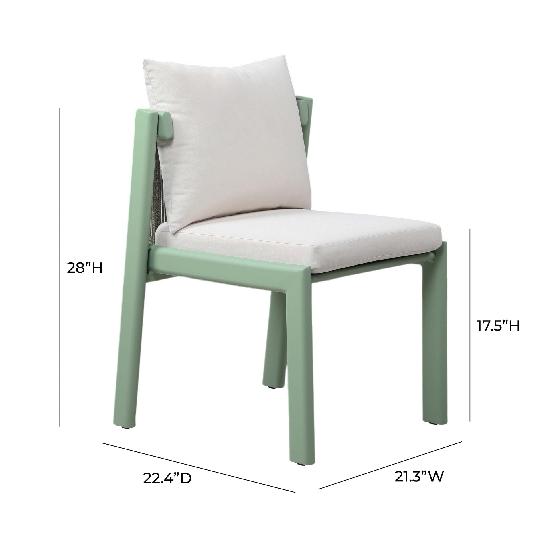 Nancy Outdoor Dining Chair Green by Tov Furniture