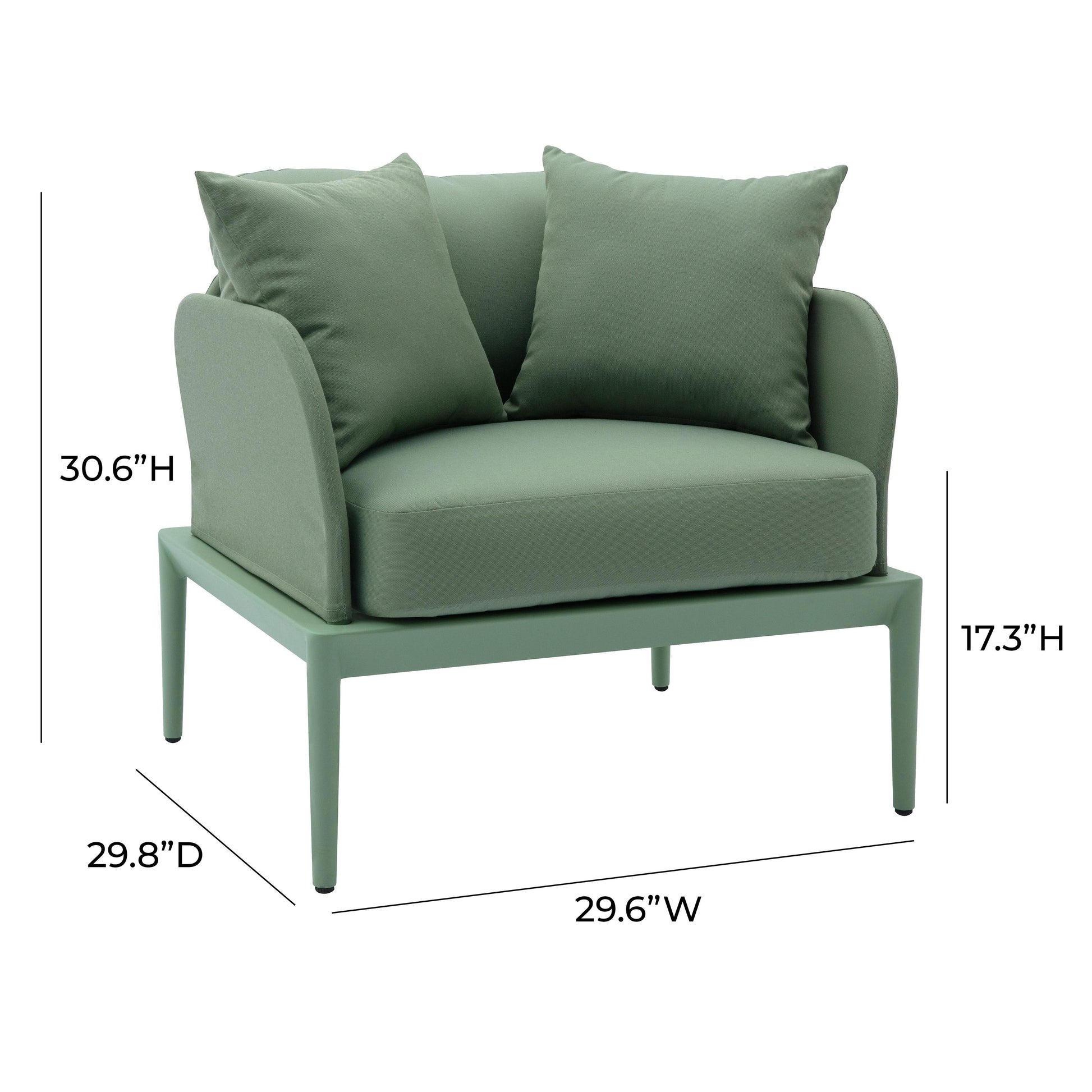 Kapri Outdoor Armchair Moss Green by Tov Furniture