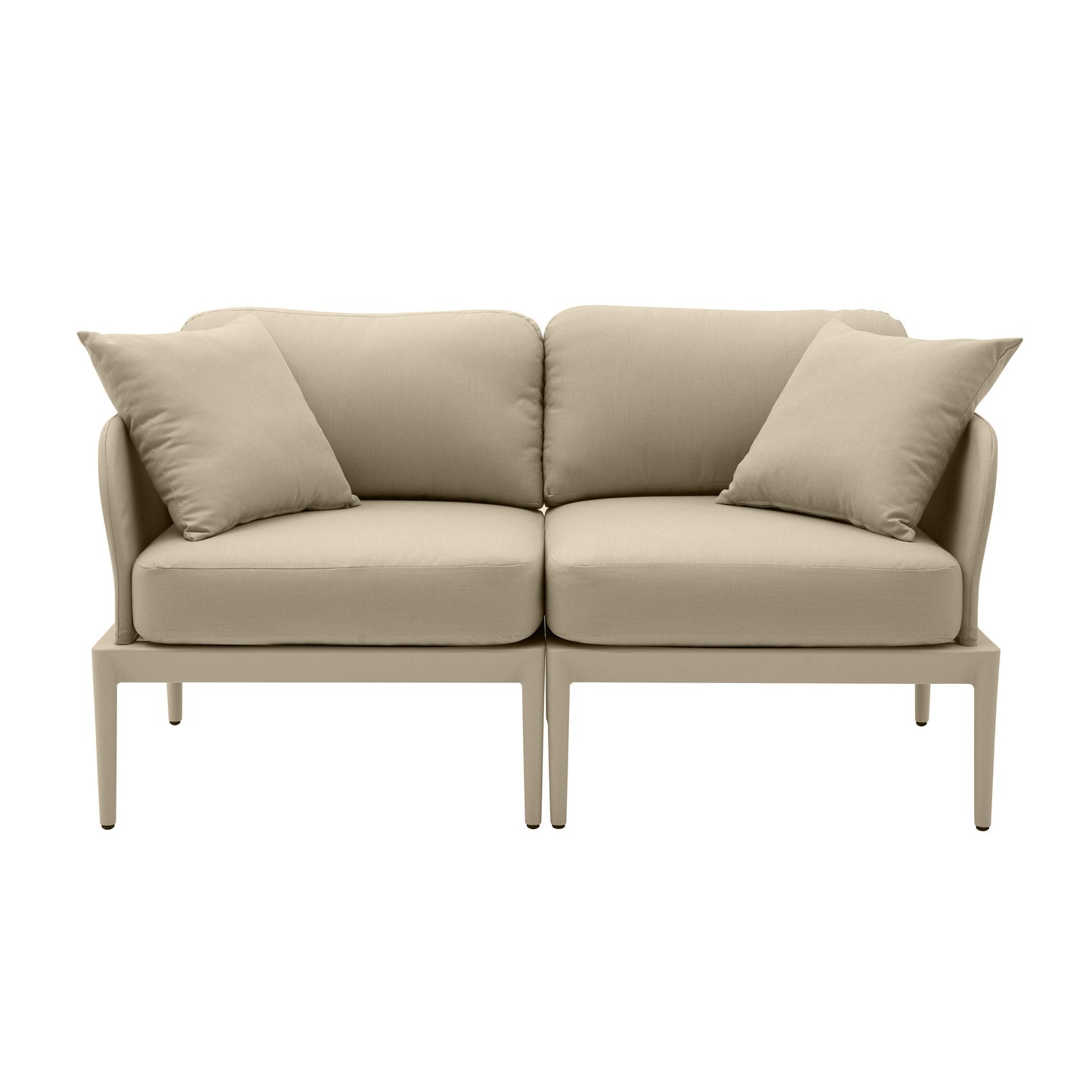 Kapri 55" Modular Outdoor Loveseat Taupe by Tov Furniture