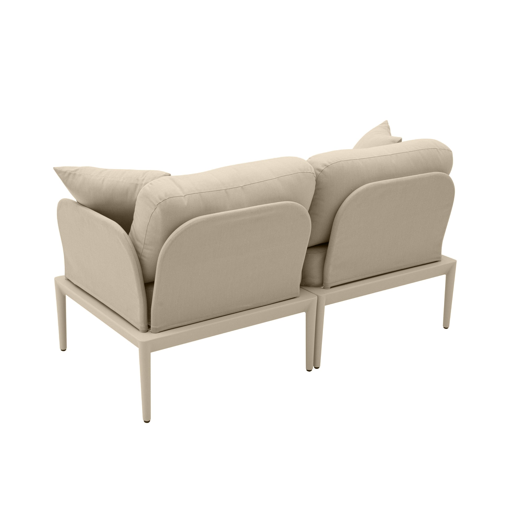 Kapri 55" Modular Outdoor Loveseat Taupe by Tov Furniture