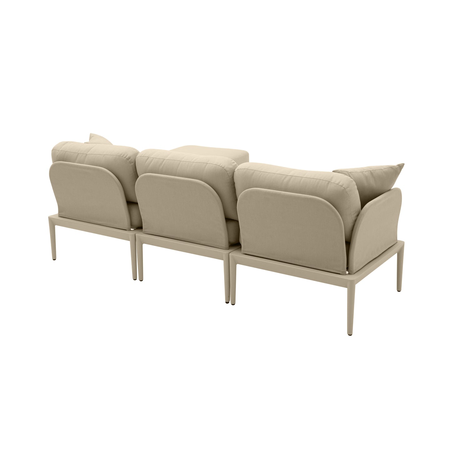 Kapri 4-Piece Modular Outdoor Sectional Taupe by Tov Furniture