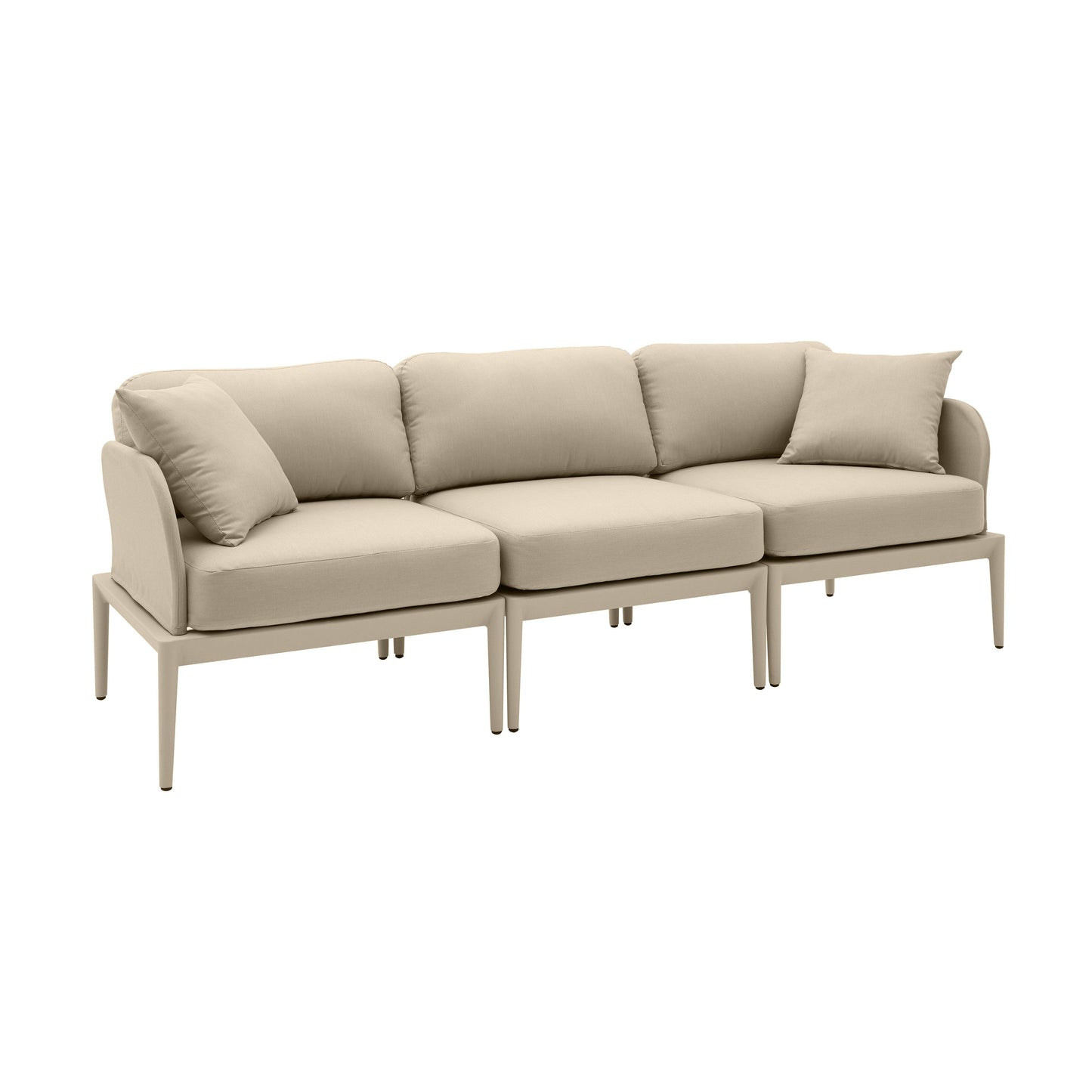Kapri 80" Modular Outdoor Sofa Taupe by Tov Furniture