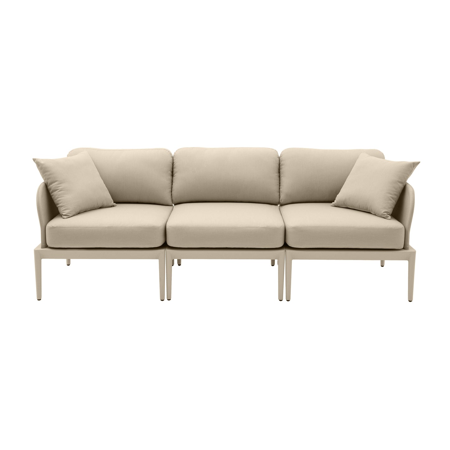 Kapri 80" Modular Outdoor Sofa Taupe by Tov Furniture