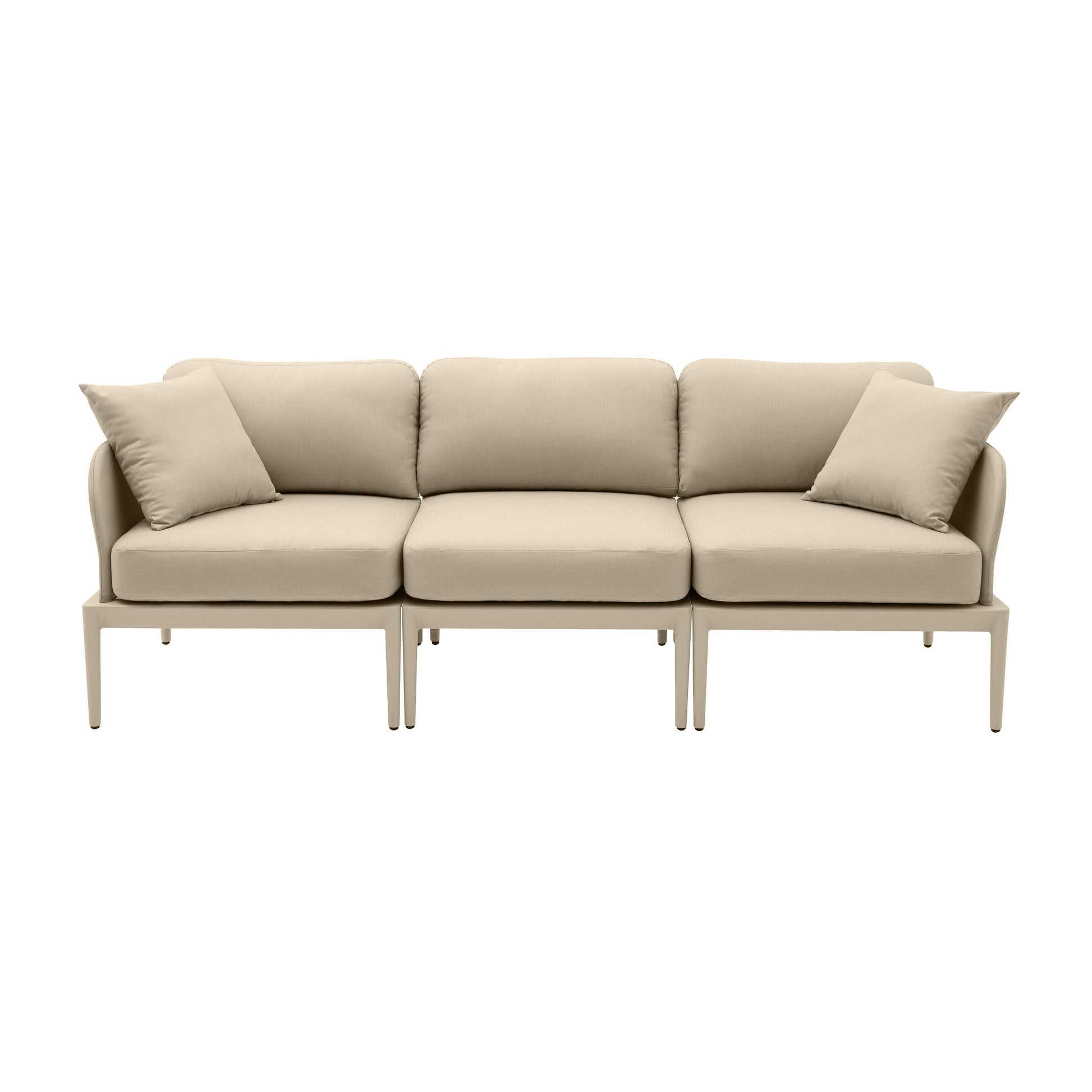 Kapri 80" Modular Outdoor Sofa Taupe by Tov Furniture