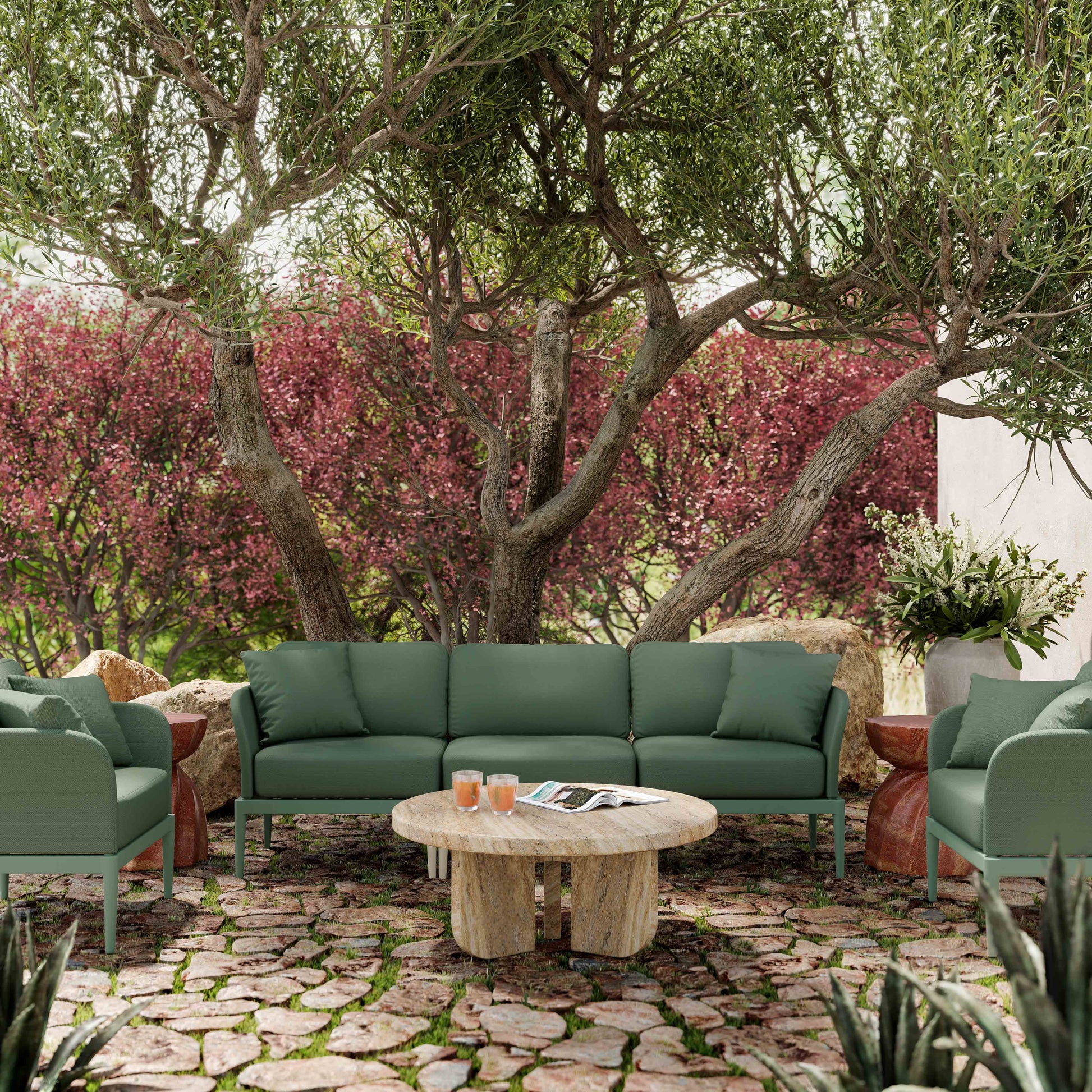Kapri Outdoor Armchair Moss Green by Tov Furniture