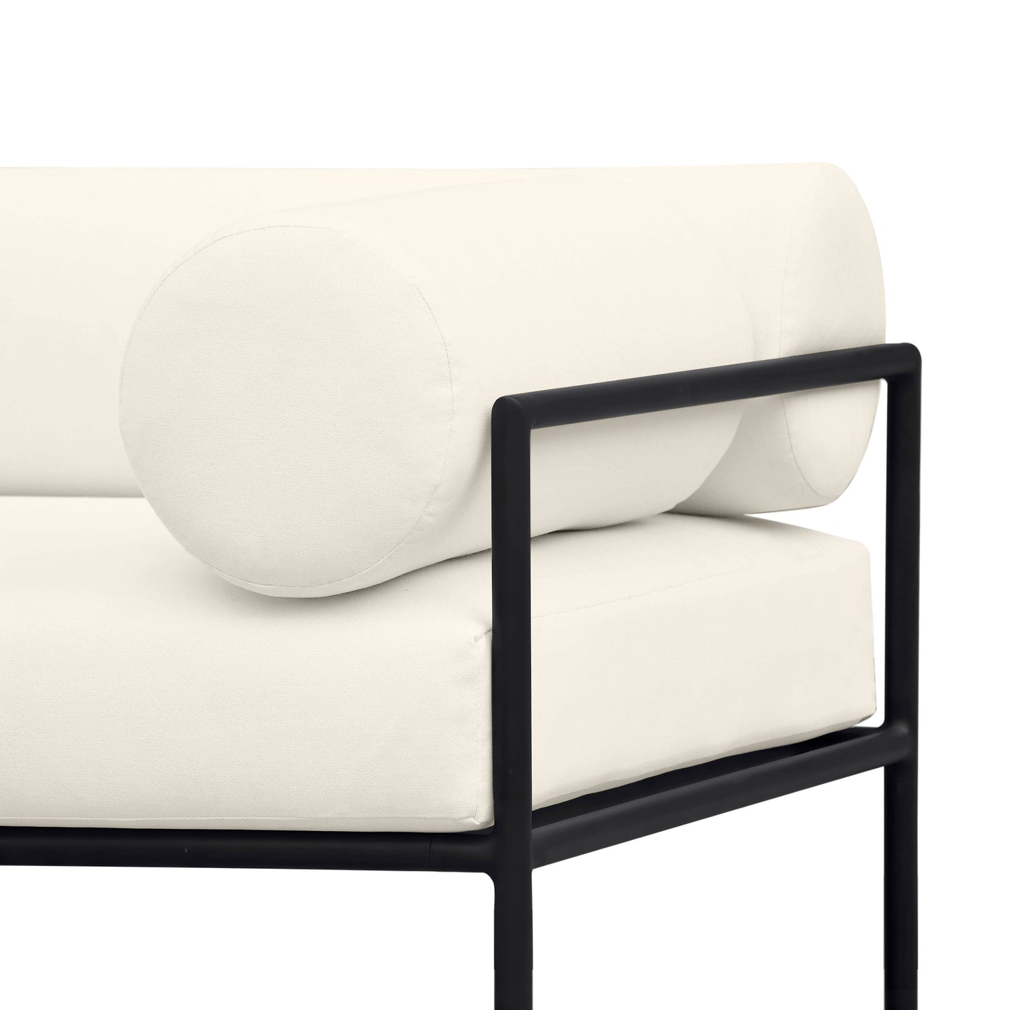 Vera 84" Cream Performance Fabric Outdoor Sofa Cream by Tov Furniture