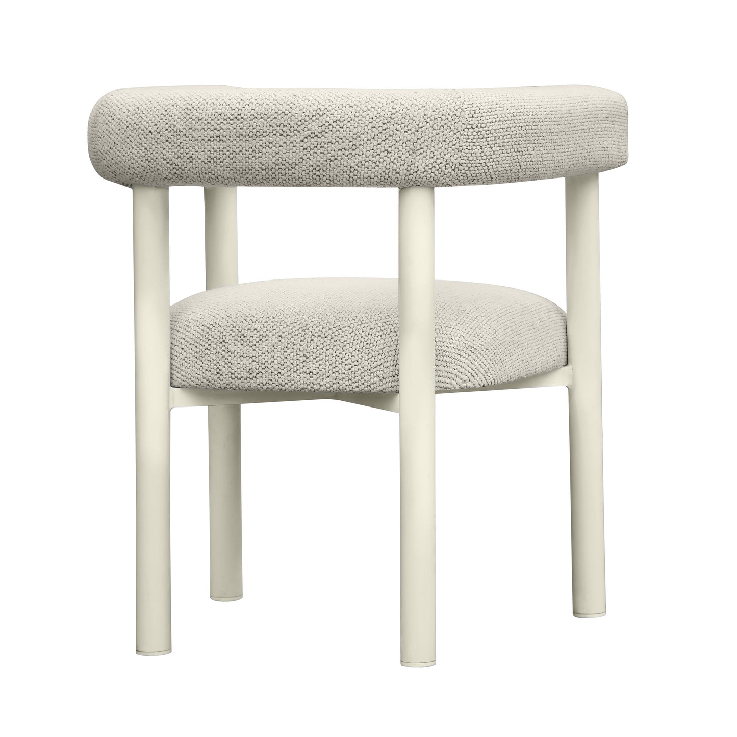 Jackie Cream Textured Contract-Grade Fabric Outdoor Dining Chair Cream by Tov Furniture