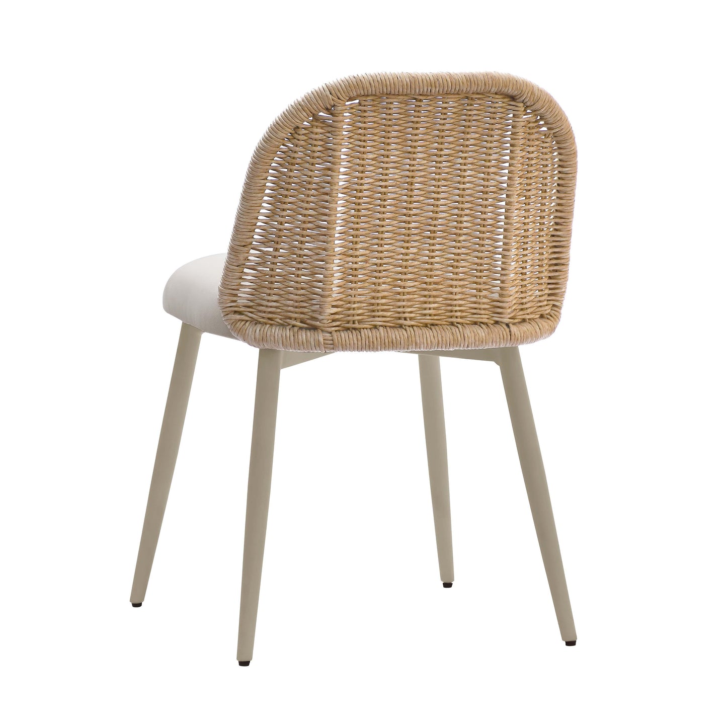 Alexa Rattan Performance Fabric Dining Chair Cream by Tov Furniture