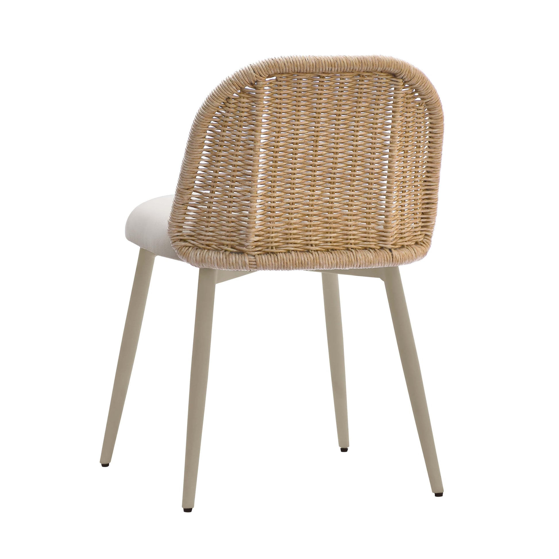 Alexa Rattan Performance Fabric Dining Chair Cream by Tov Furniture