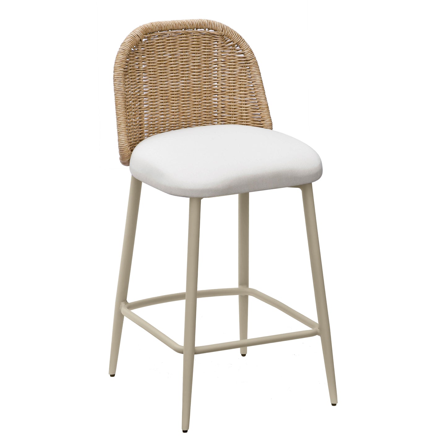 Alexa Cream Performance Fabric Outdoor Counter Stool by TOV