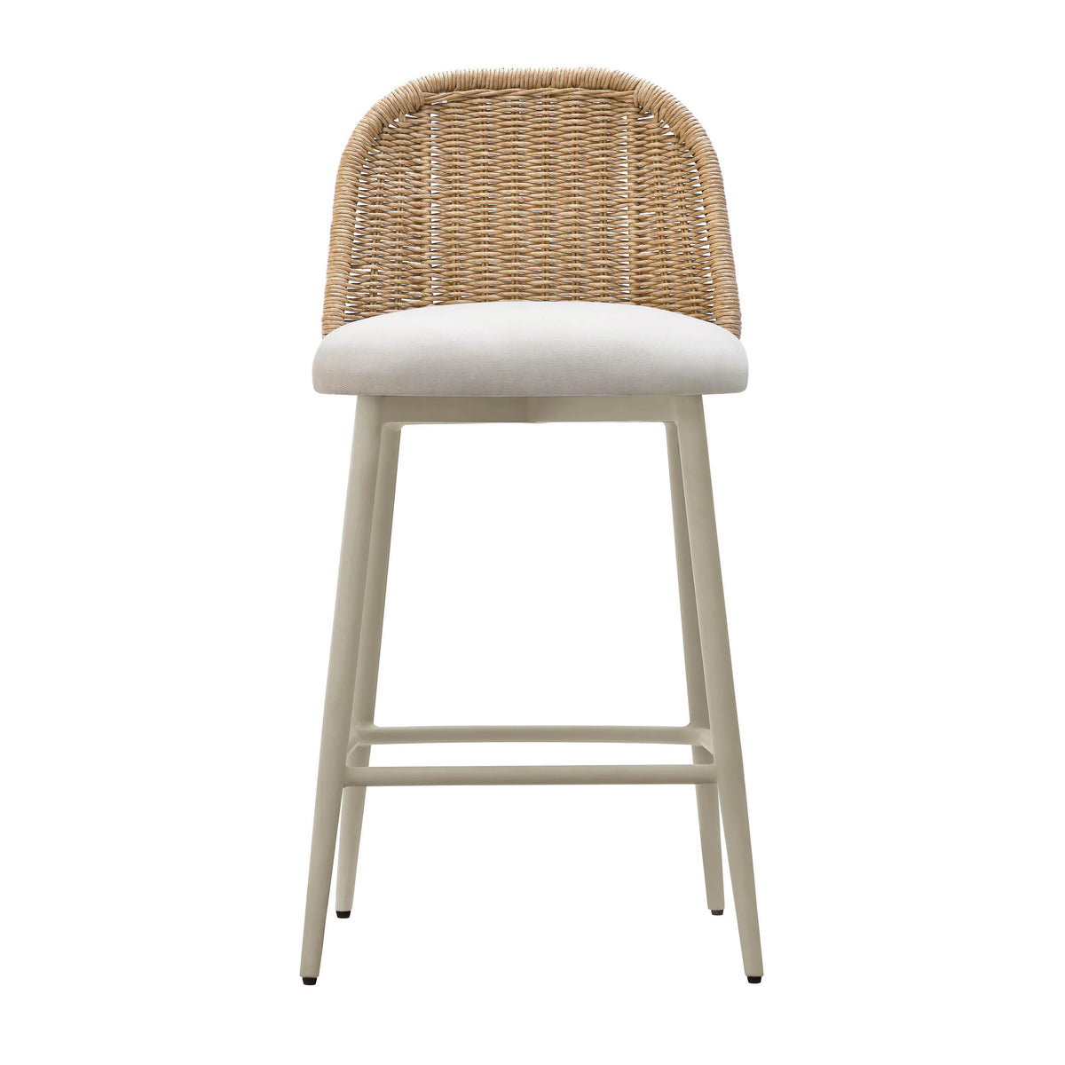 Alexa Cream Performance Fabric Outdoor Counter Stool by TOV Furniture – photo 3 of 5