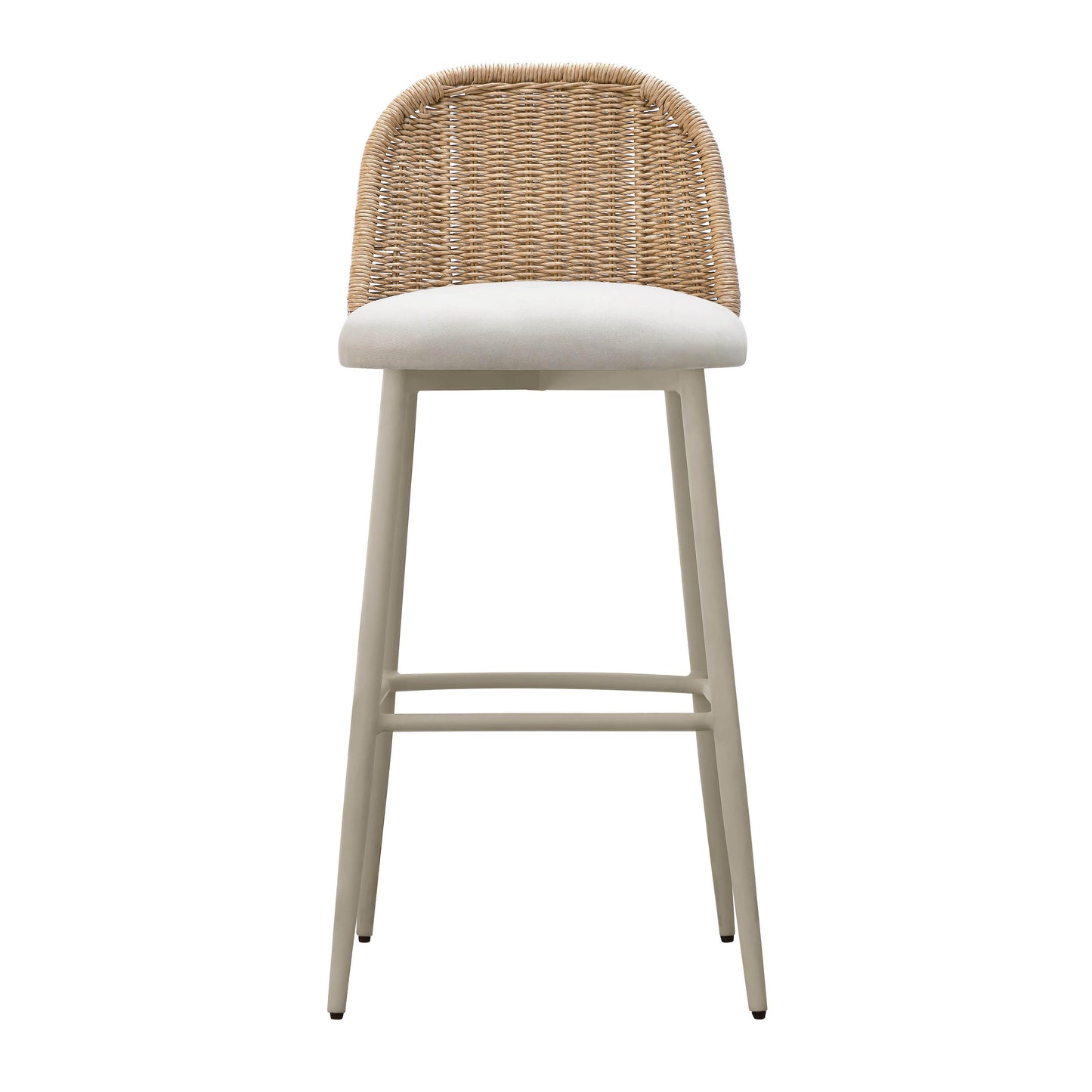 Alexa Cream Performance Fabric Outdoor Barstool by TOV