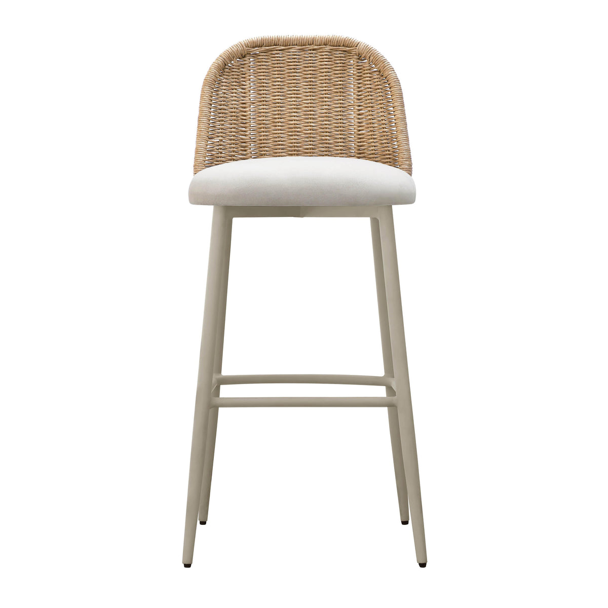 Alexa Cream Performance Fabric Outdoor Barstool by TOV Furniture – photo 3 of 5