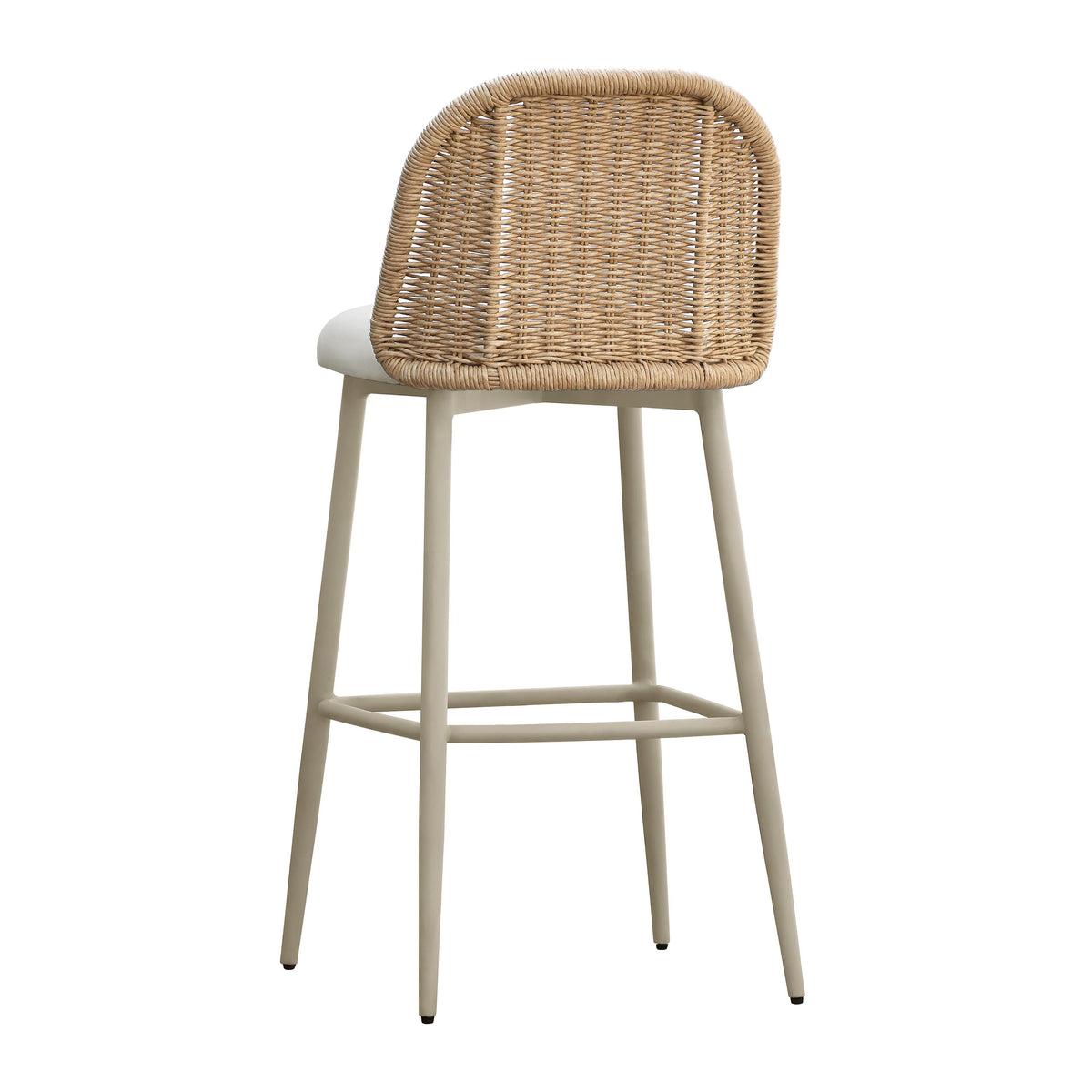 Alexa Cream Performance Fabric Outdoor Barstool by TOV Furniture – photo 4 of 5