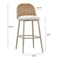 Alexa Cream Performance Fabric Outdoor Barstool by TOV