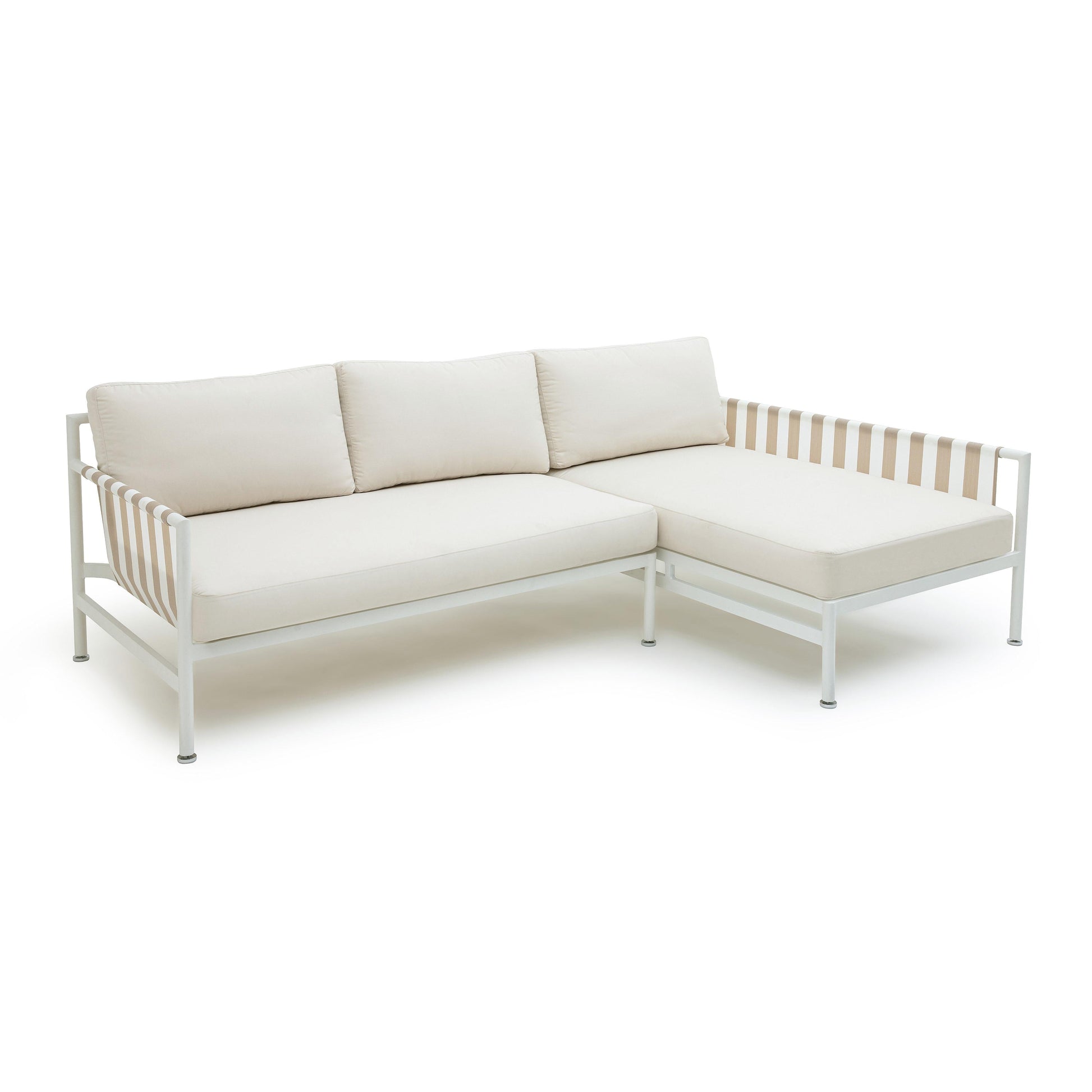 Dunes 2 Piece Cream Outdoor L Shaped Sectional by TOV O68968 O68969