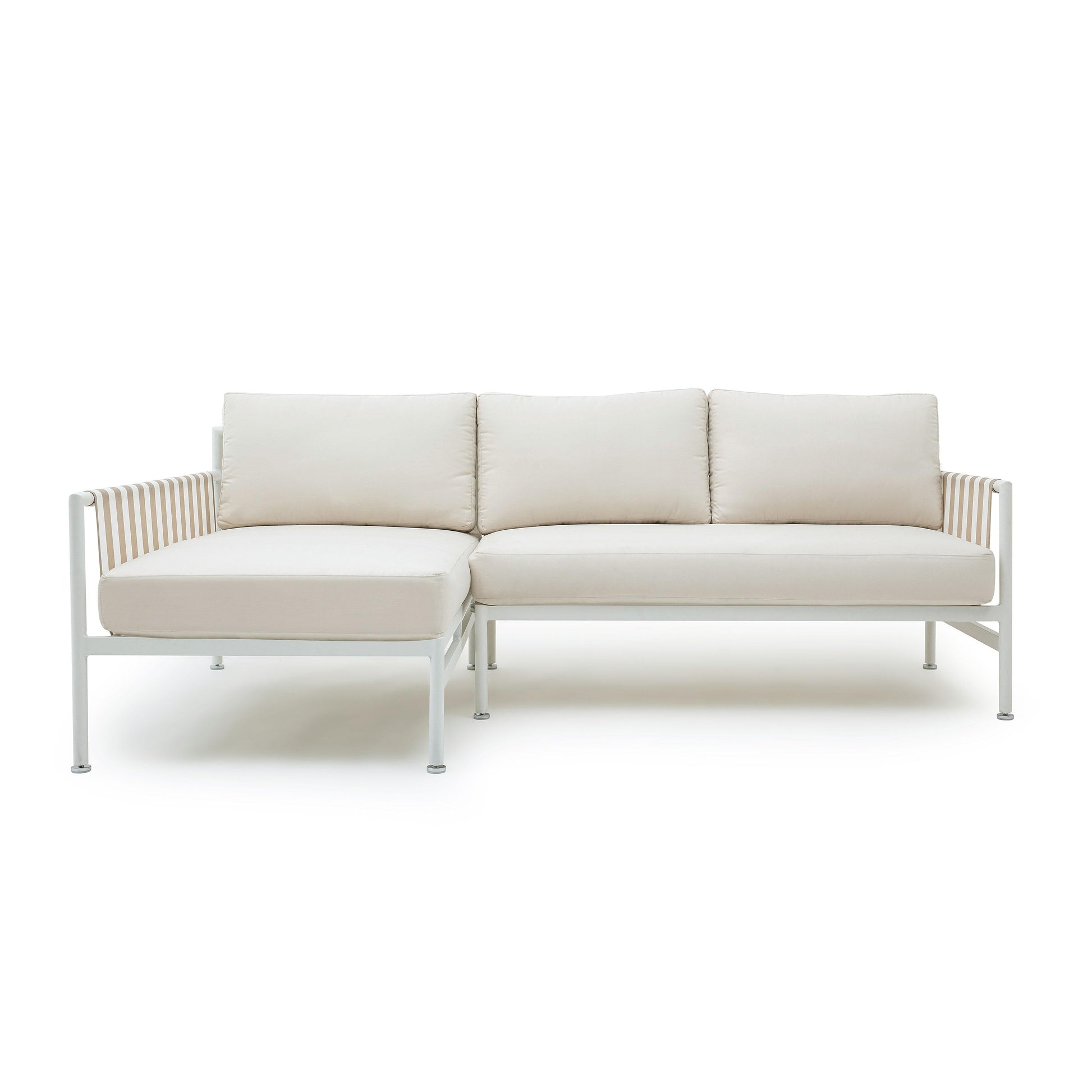 Dunes 2 Piece Cream Outdoor L Shaped Sectional by TOV O68968 O68969