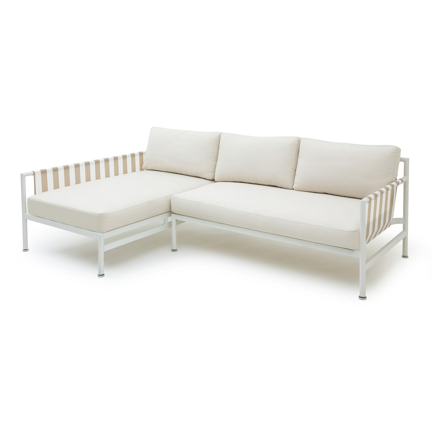 Dunes 2 Piece Cream Outdoor L Shaped Sectional by TOV O68968 O68969