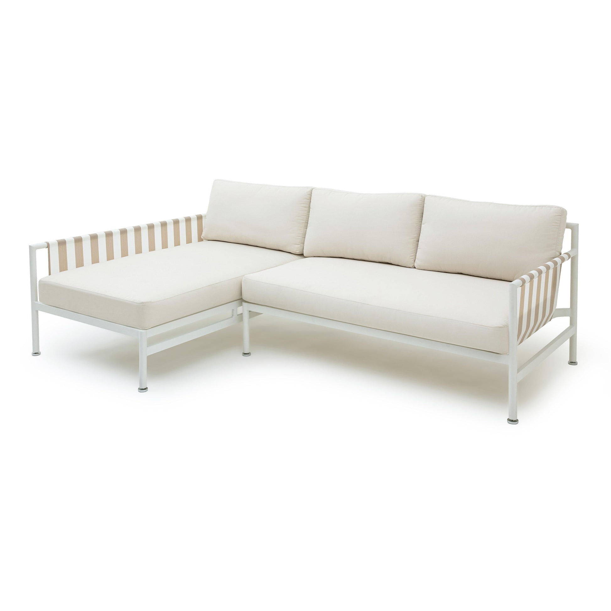 Dunes 2 Piece Cream Outdoor L Shaped Sectional by TOV O68968 O68969