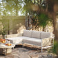 Dunes 2 Piece Cream Outdoor L Shaped Sectional by TOV O68968 O68969