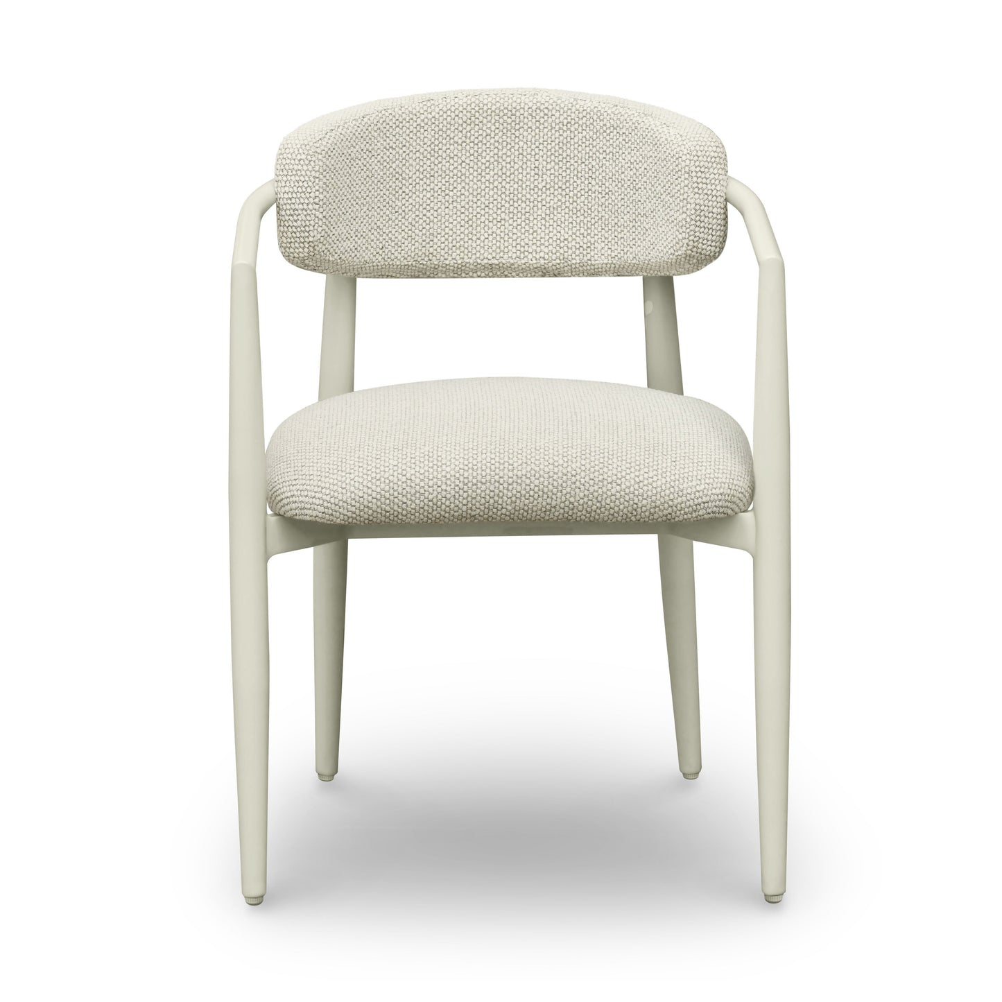 Annika Textured Contract-Grade Fabric Outdoor Dining Arm Chair Cream by Tov Furniture